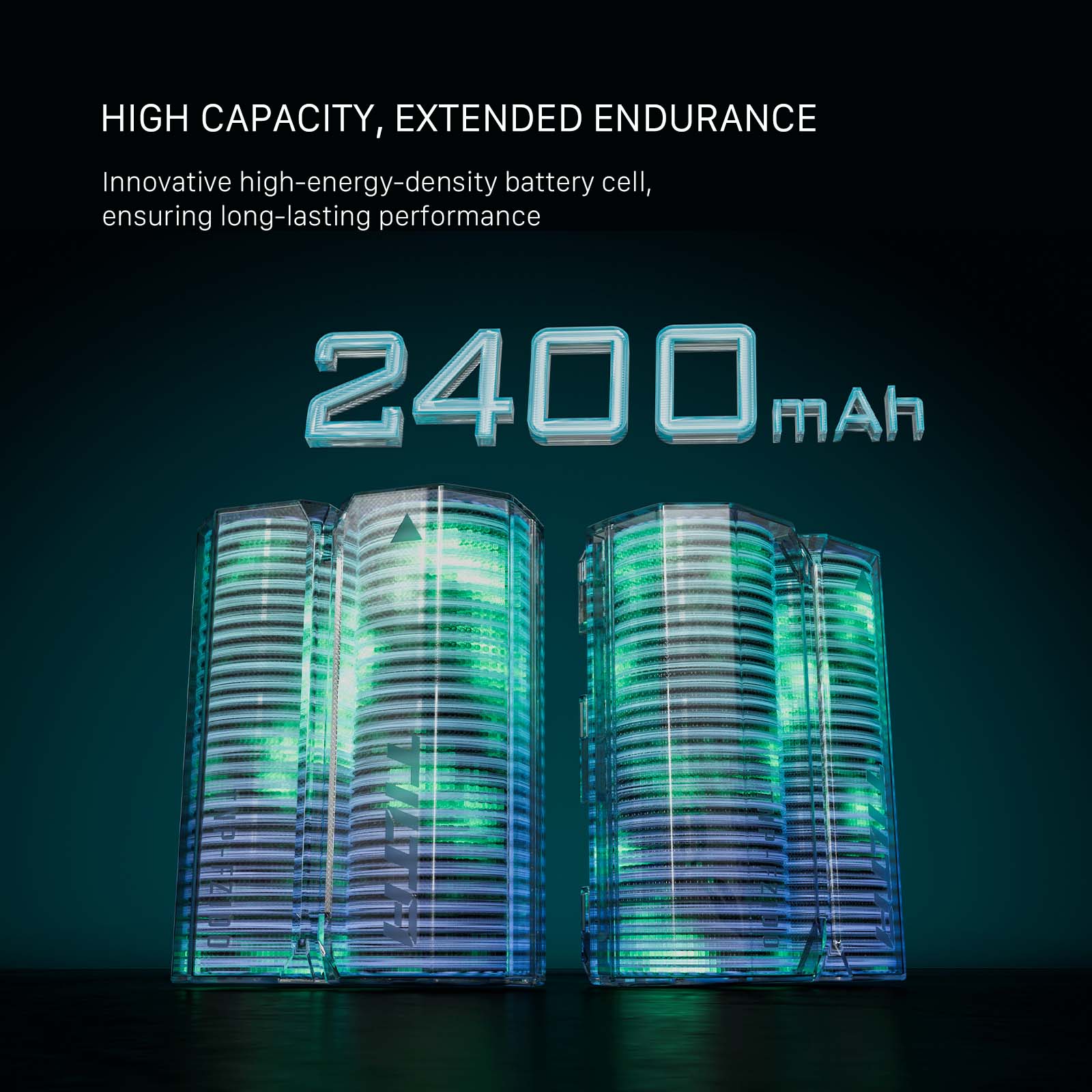 HIGH CAPACITY, EXTENDED ENDURANCE

Innovative high-energy-density battery cell, ensuring long-lasting performance

2400 mAh