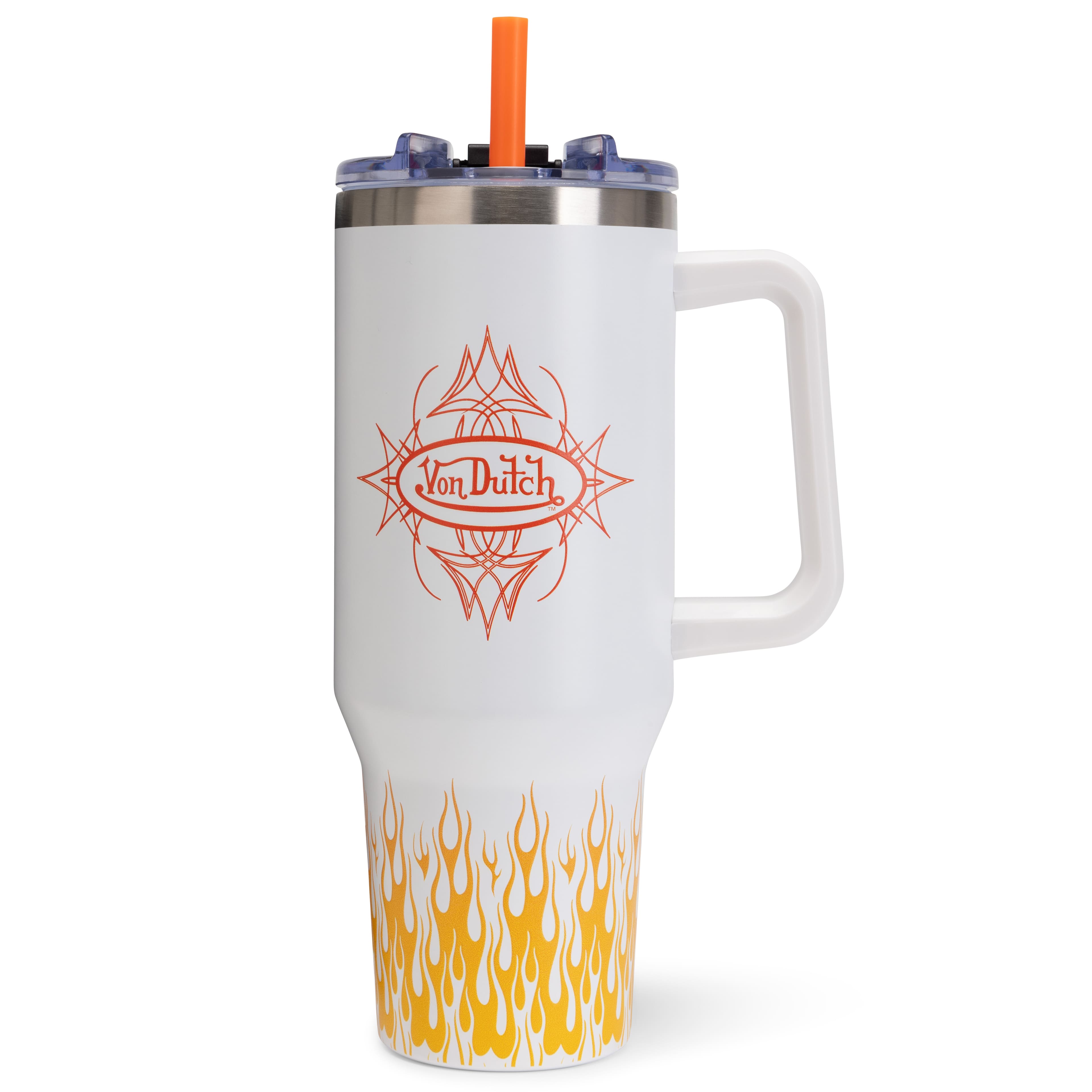 Von Dutch - 40oz Double Walled Insulated Stainless Steel Tumbler - White City of Angels