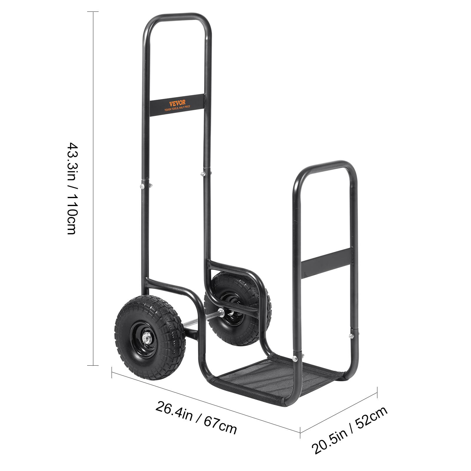 43.3in / 110cm  
26.4in / 67cm  
20.5in / 52cm