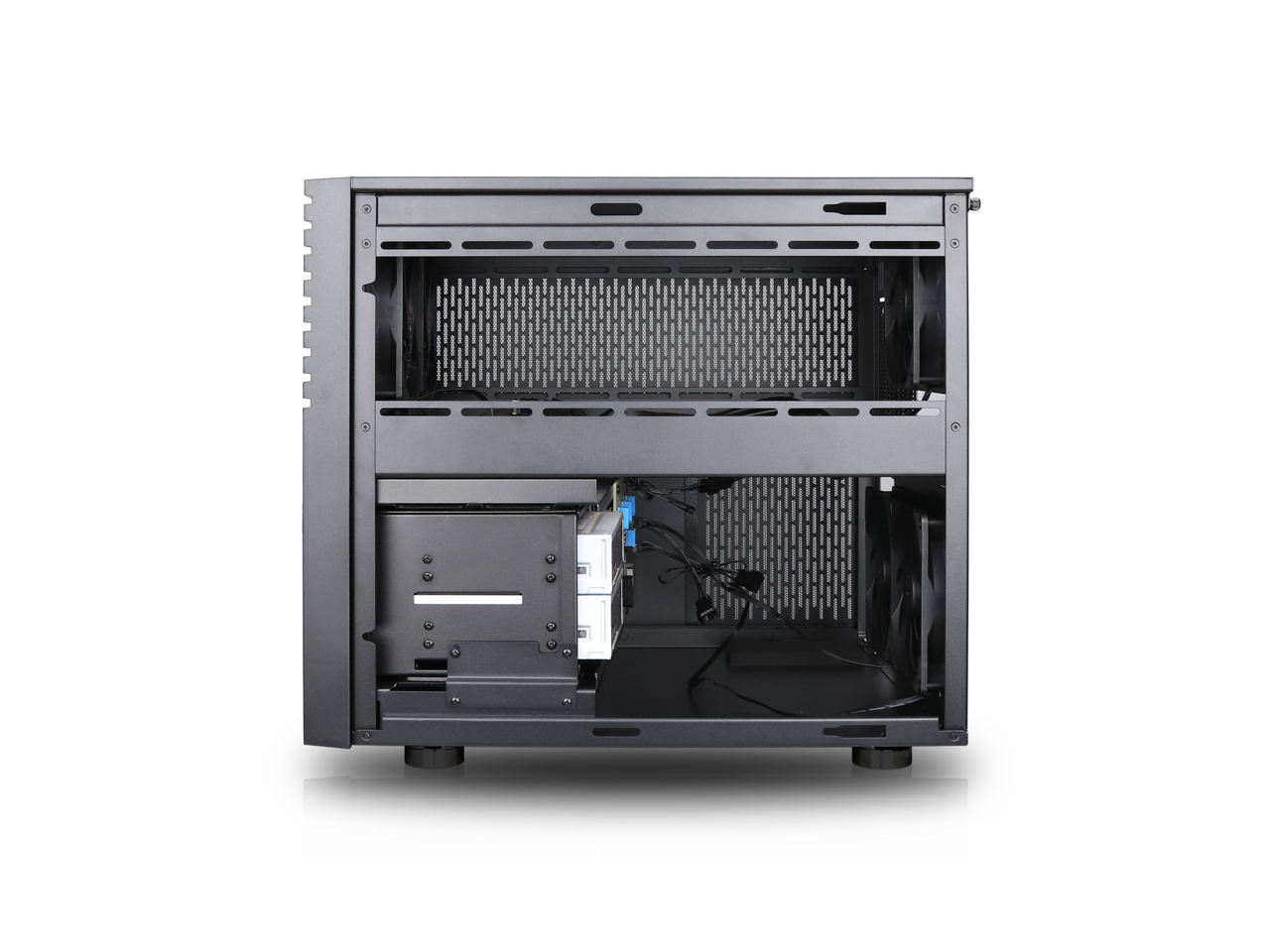 Alt View 10. Rosewill - Rosewill HEARTH NAS Chassis | 6x3.5"/6x2.5" Hot Swap | E-ATX | 5x120mm PWM Fans | USB 3.2 Type-C | Home Server - Black.
