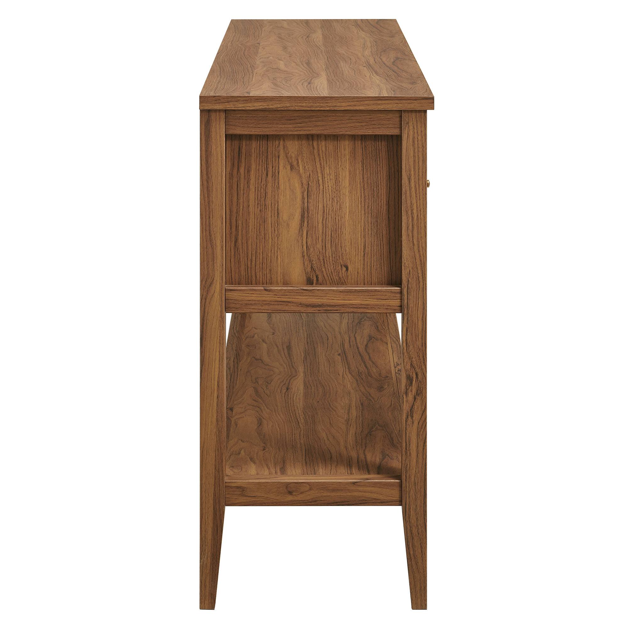 Alt View 2. Modway - Soma 62 Inch Rattan Console Table by Modway - Walnut.