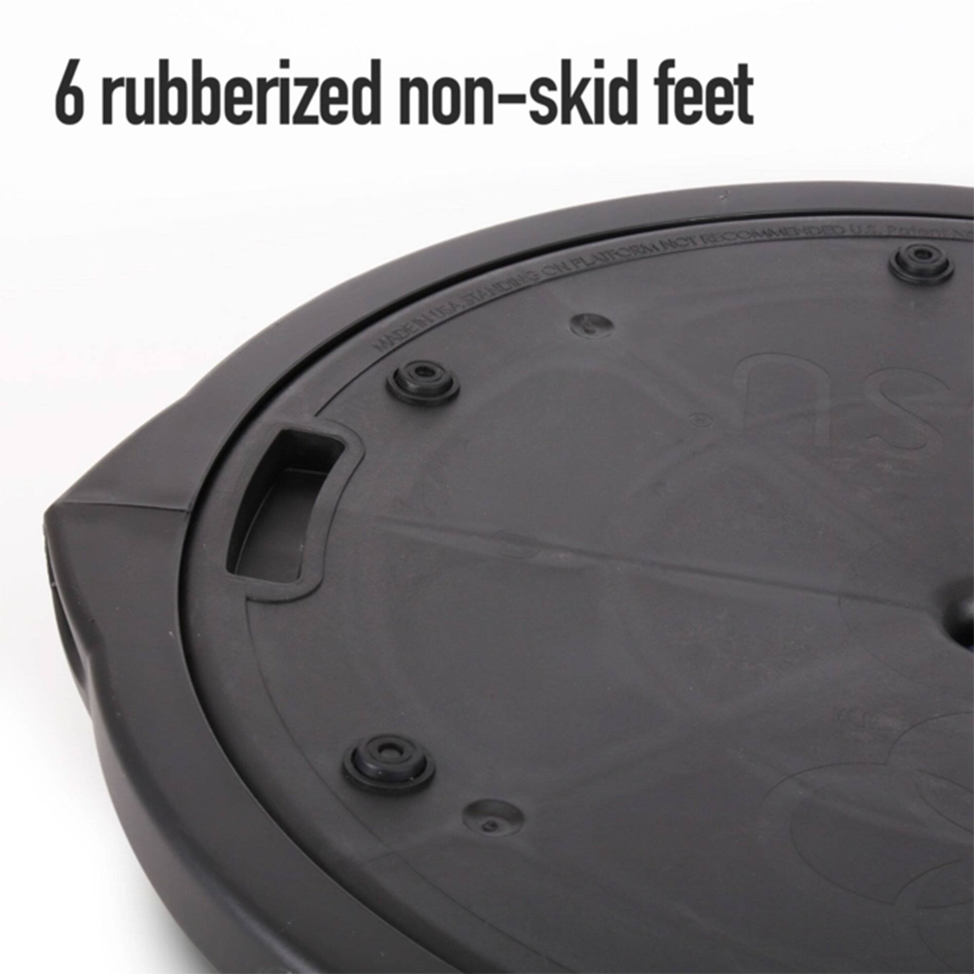 6 rubberized non-skid feet

RECOMMENDED U15 Patented NOT DISCH PLATINUM HORIZON MADE IN USA