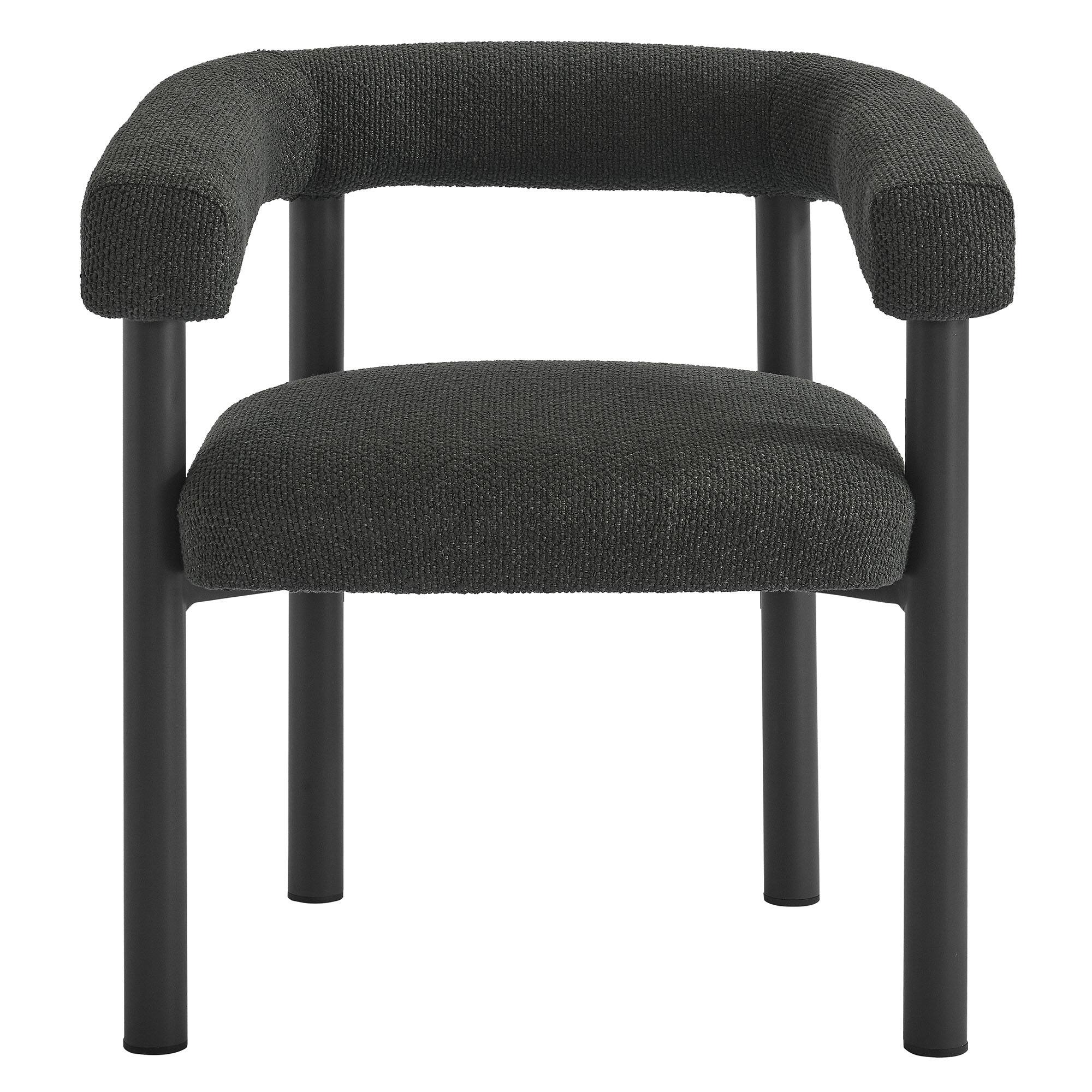 Alt View 6. Modway - Nautica Outdoor Patio Aluminum Dining Armchairs Set of 2 by Modway - Charcoal Graphite.