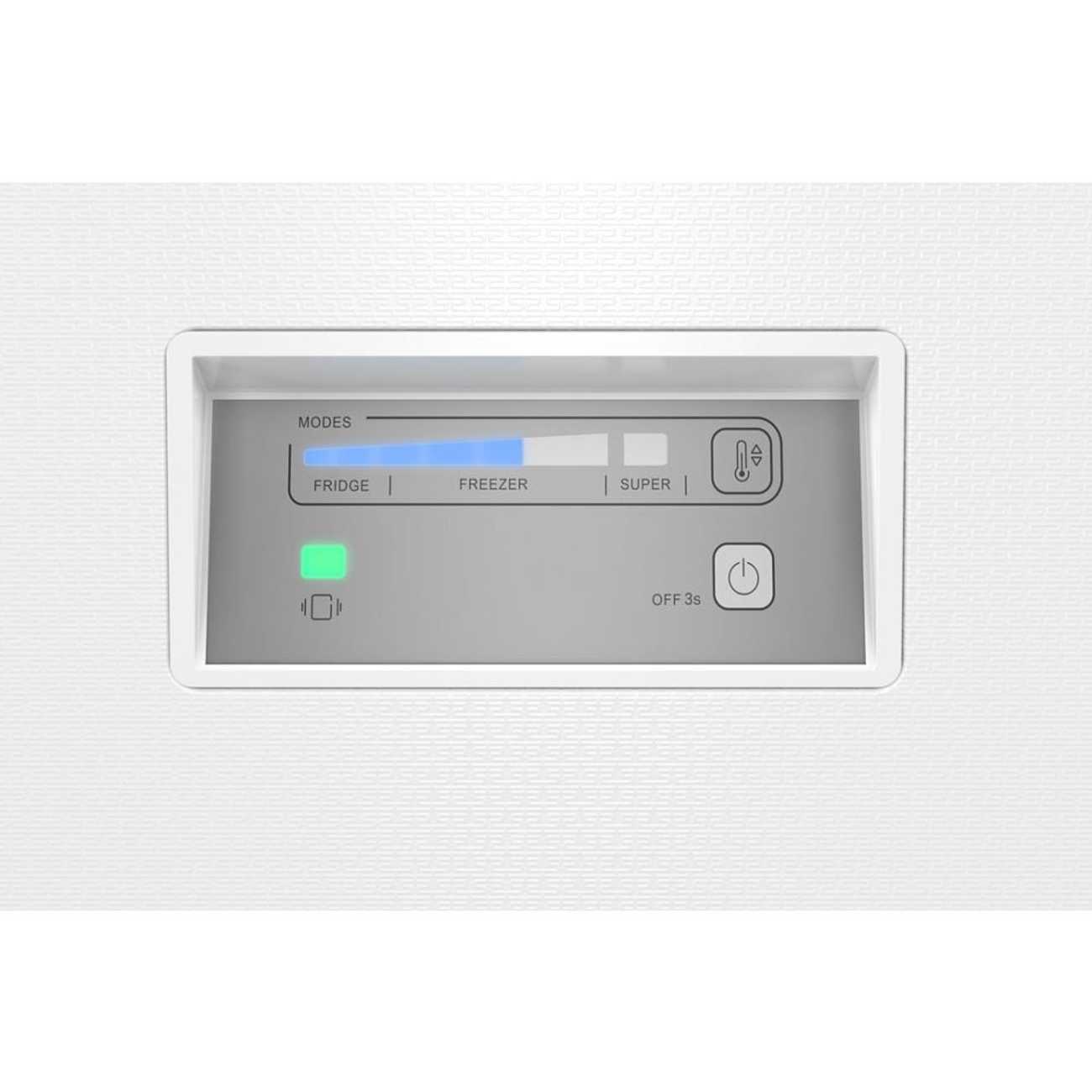 MODES  
FRIDGE | FREEZER | SUPER  
OFF 3s