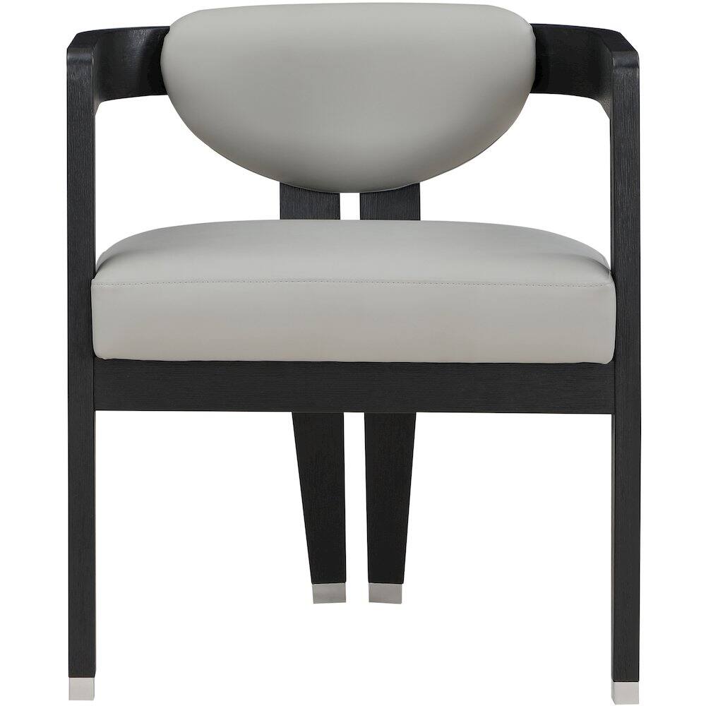 Alt View 2. Meridian Furniture - Carlyle Grey Vegan Leather Dining Chair - Grey.