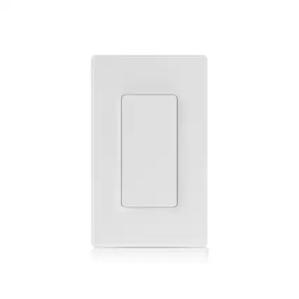 Front. ELEGRP - ELEGRP Smart Light Switch Single Pole, Compatible with Alexa & Google Assistant, APP Control, UL Certified, 1 PC - White.