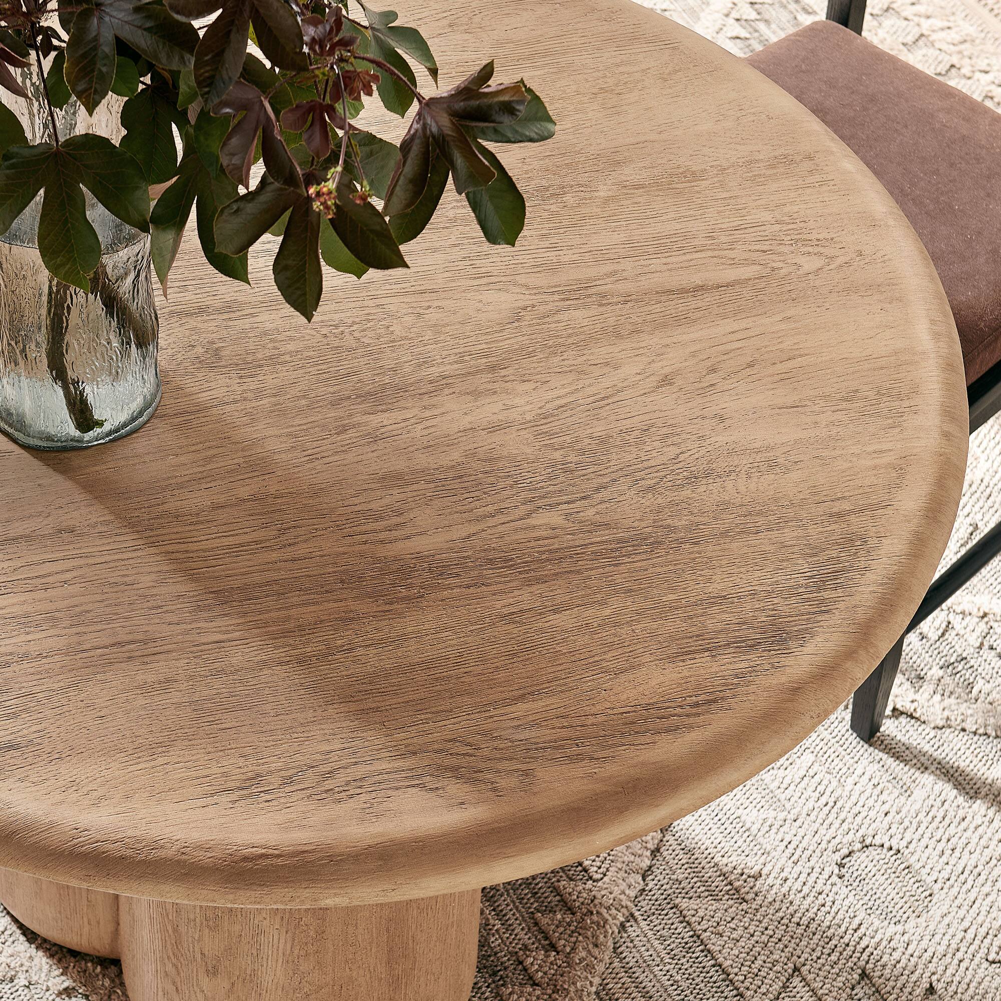 Alt View 5. Modway - Tori 48 Inch Round Indoor and Outdoor Patio Dining Table by Modway - Oak.