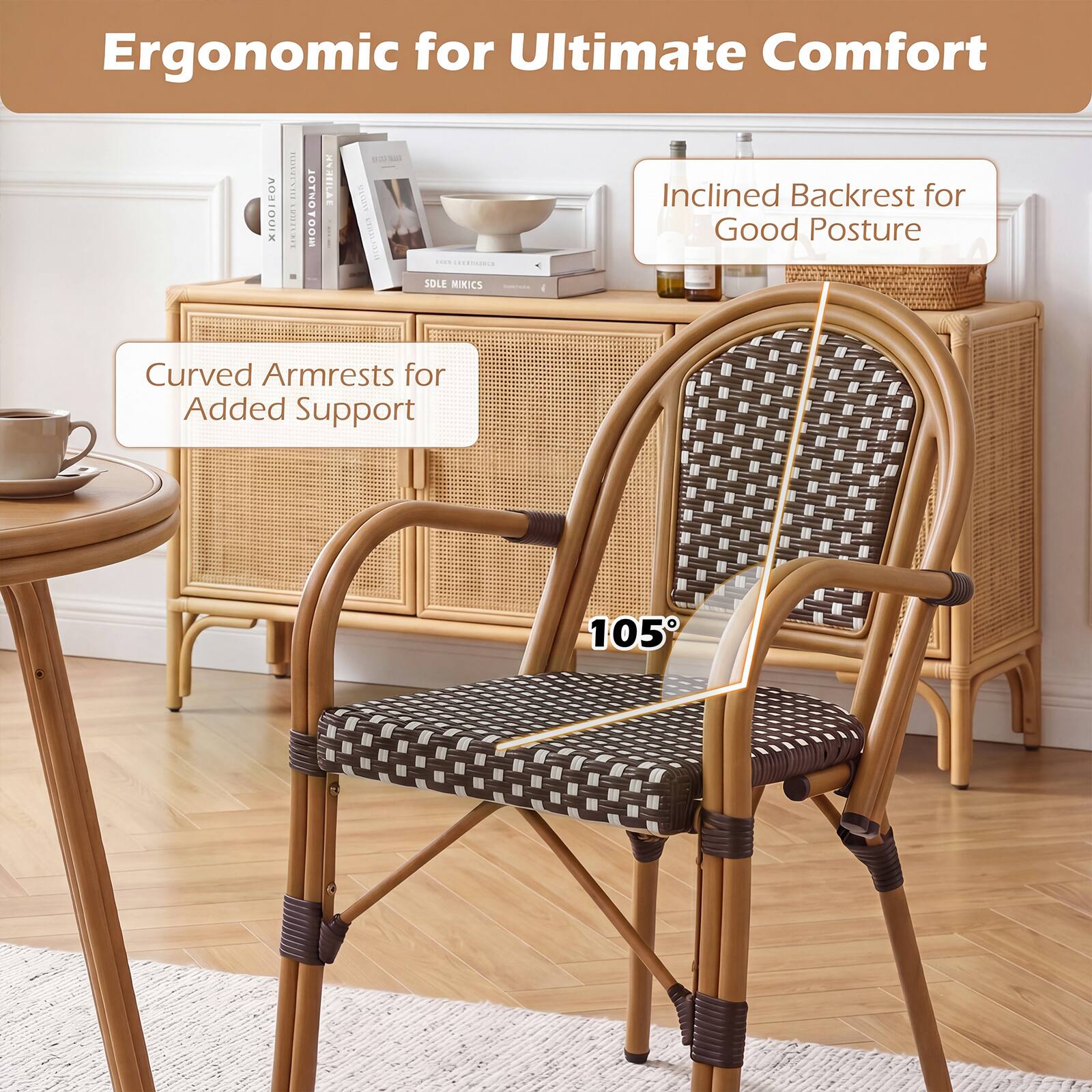 Ergonomic for Ultimate Comfort

XIDIOLIX ROWLYRE APPE OTNOYOOM MYREILAE ASILITO Inclined Backrest for TOTAL GRAN Good Posture LEVERATICE SOLE MIKICS

Curved Armrests for Added Support

105