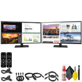 LG - 43UN700-B 42.5-Inch 16:9 (3840x2160) 4K UHD IPS Monitor - Dual Monitor Bundle - Black