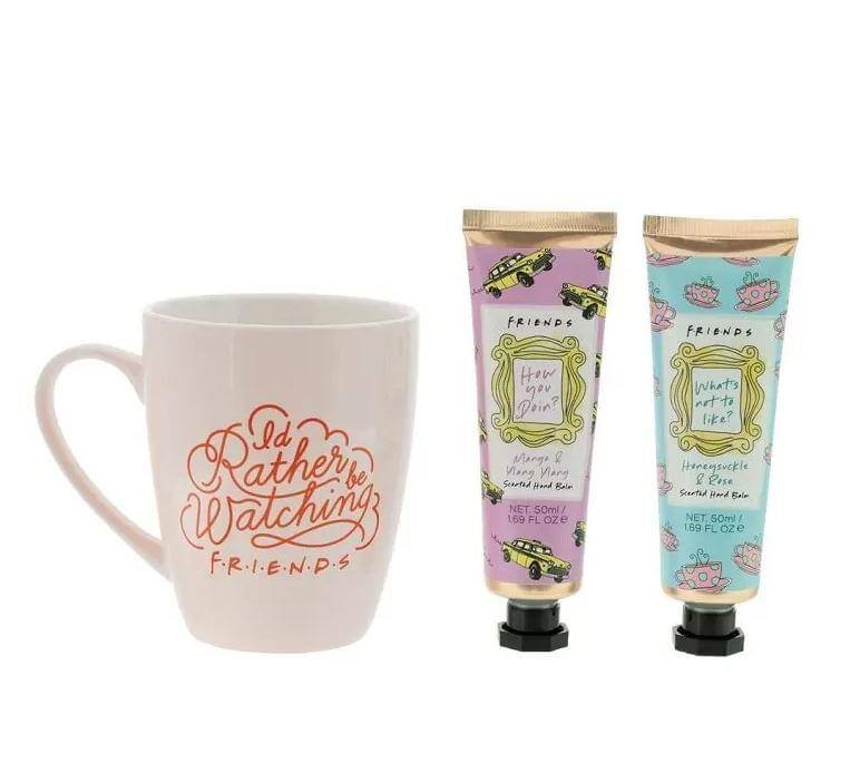 FRIENDS  
FRIENDS  
I'd Rather be Watching FR.I.E.N.D.S  

How's it going?  
Mango & Ylang Ylang  
Scented Hand Balm  
NET 50ml / 1.69 FL OZ  

What's it like?  
Honeysuckle & Rose  
Scented Hand Balm  
NET 50ml / 1.69 FL OZ
