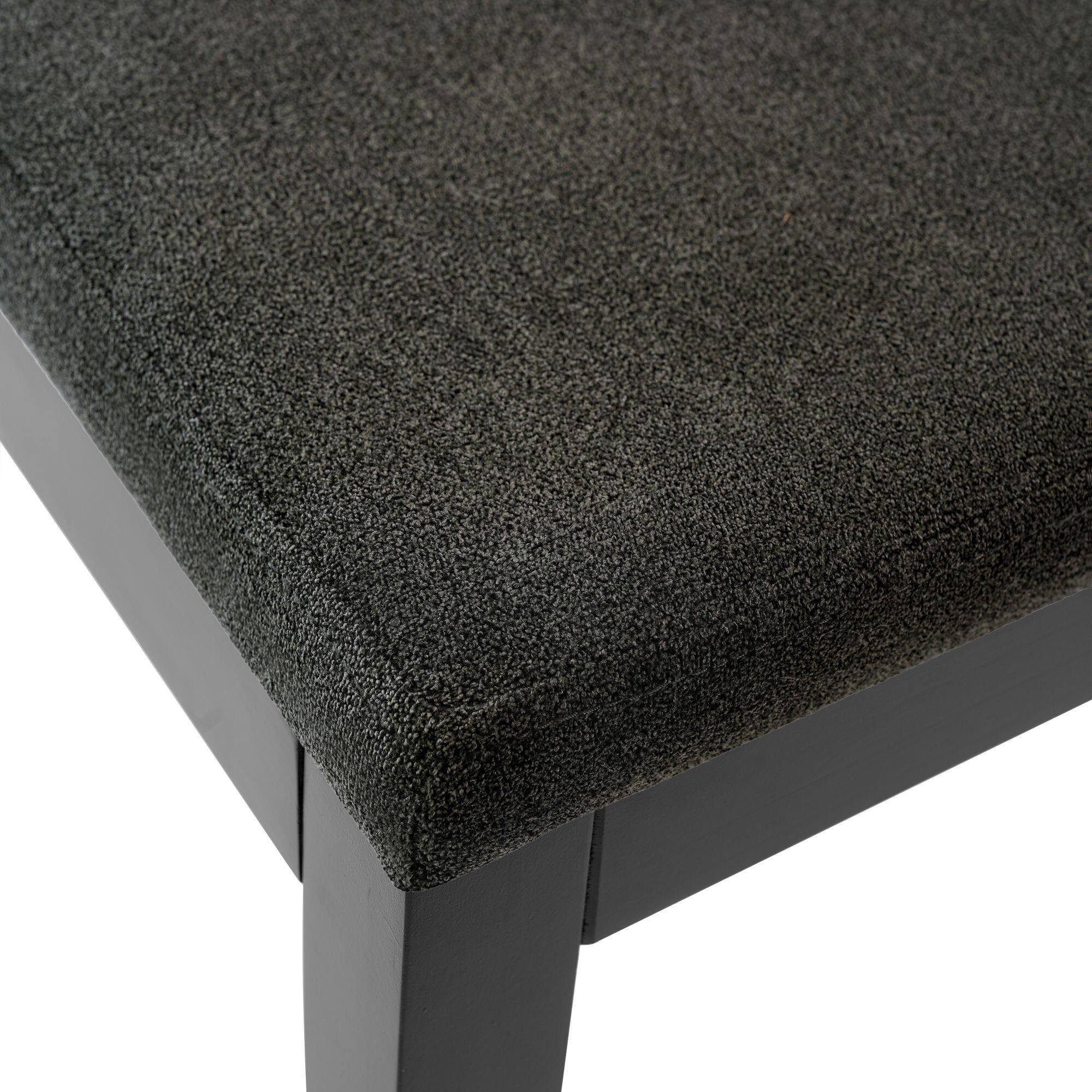 Alt View 6. Plank+Beam - Dining Chair Frame (1 Pack), Black with Onyx Cushion - Black.