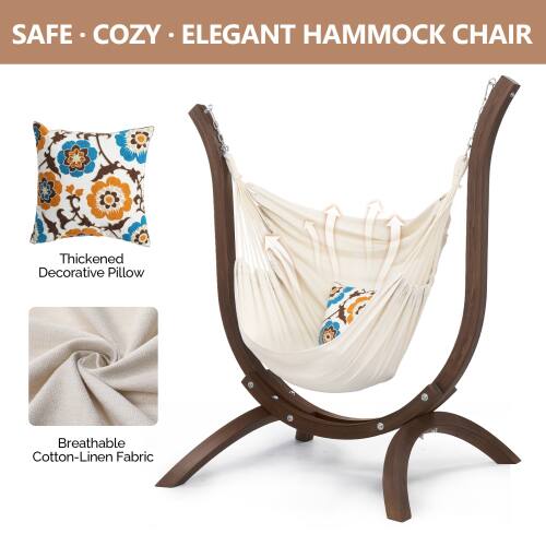 SAFE COZY ELEGANT HAMMOCK CHAIR

Thickened Decorative Pillow

Breathable Cotton-Linen Fabric