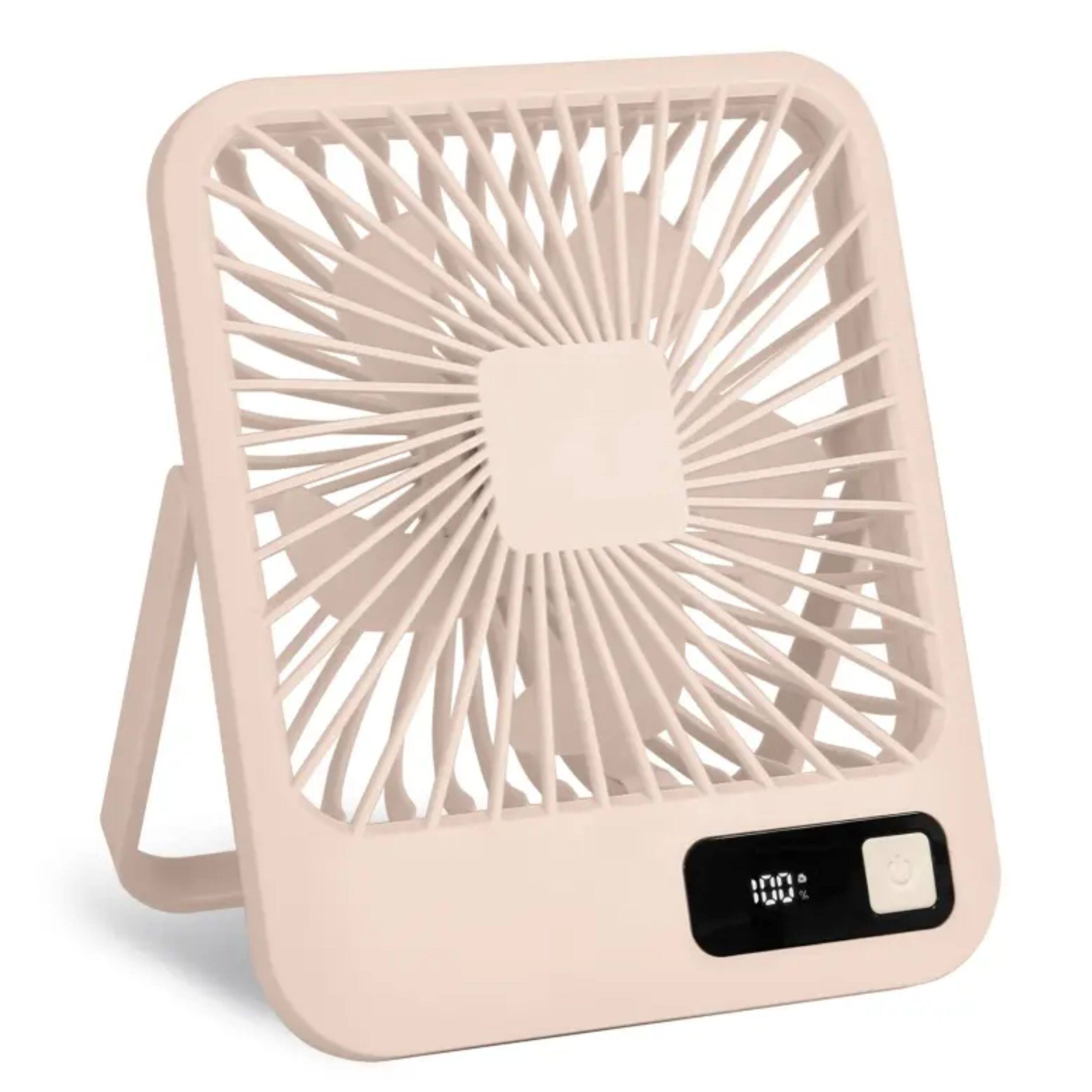 Back. Kitcheniva - Mini Desktop Cooling Fan Quiet Portable Air Cooler for Home and Office Beige - Beige.