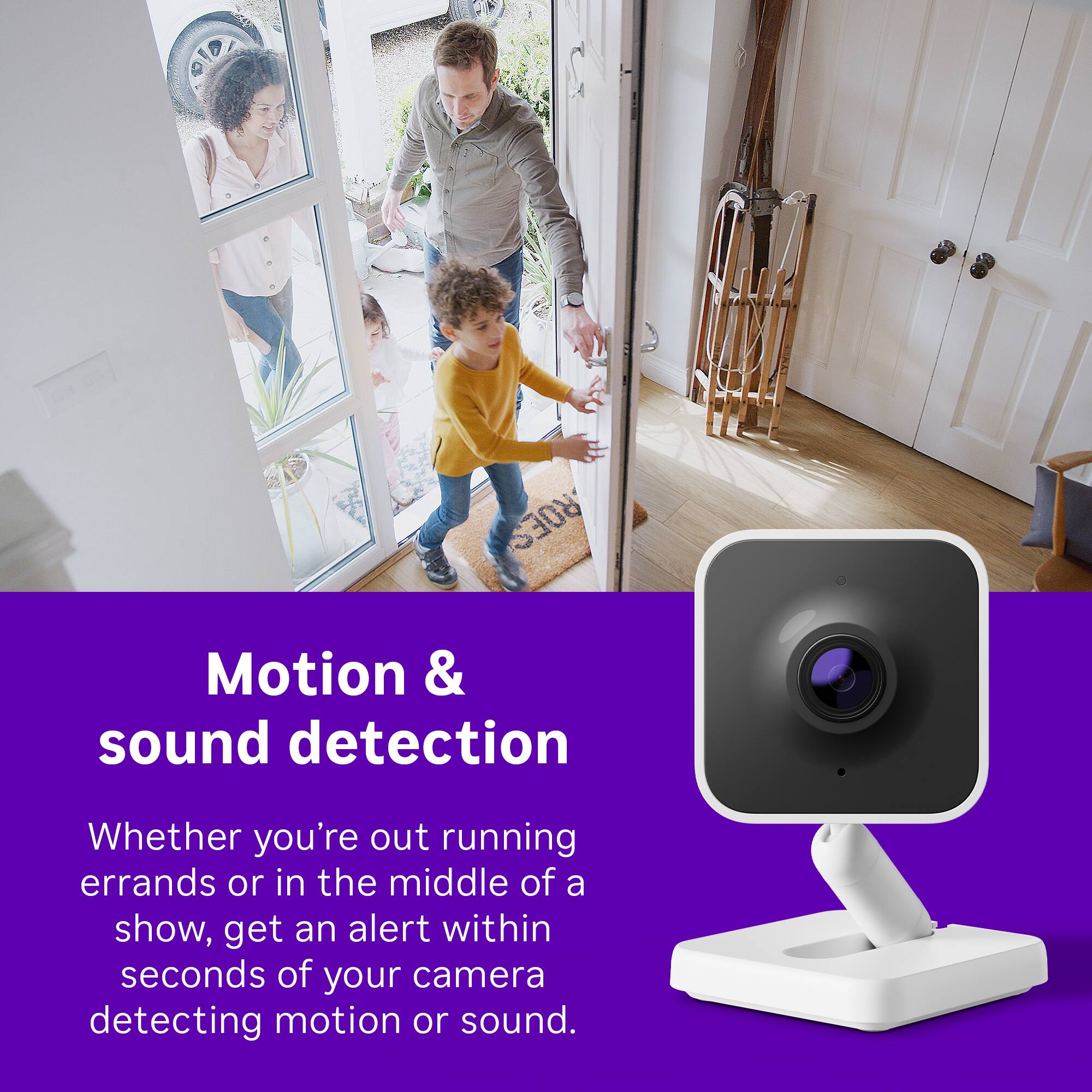 ROES Motion & Sound Detection: Whether you're out running errands or in the middle of a show, get an alert within seconds of your camera detecting motion or sound.