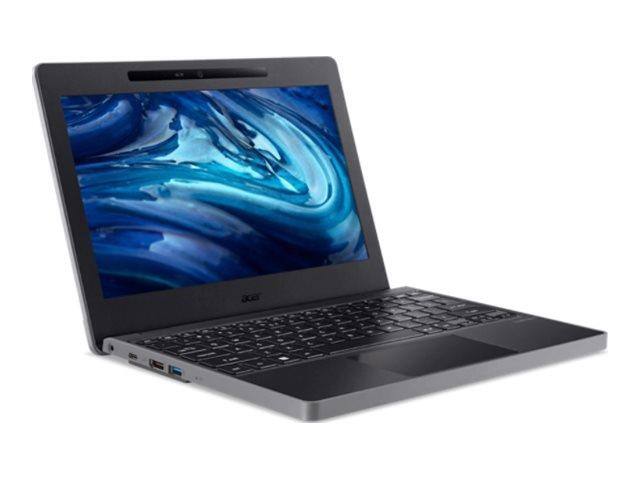 Angle. Acer - TravelMate B3 11 Laptop TMB311-33 11.6" HD Intel N100 UHD Graphics 4GB RAM 128GB SSD Black.