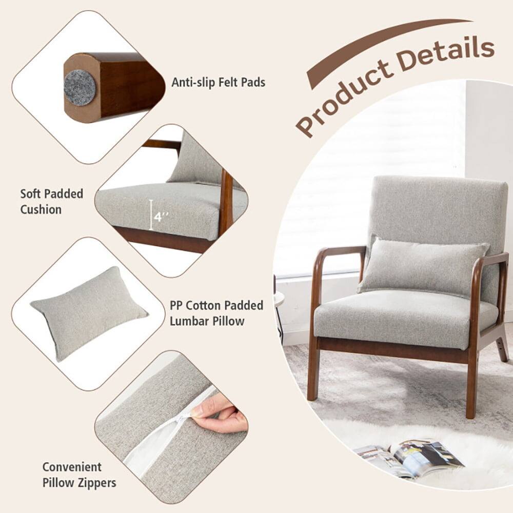 Product Details

- Anti-slip Felt Pads
- Soft Padded Cushion
- 4" PP Cotton Padded Lumbar Pillow
- Convenient Pillow Zippers