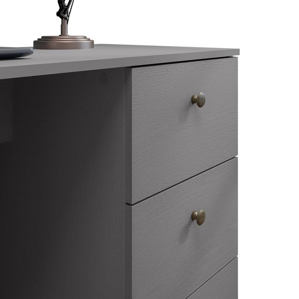 Alt View 1. Madesa - Madesa Executive Computer Writing Desk 53 Inch with 3 Drawers and 1 Door - Gray - Gray.