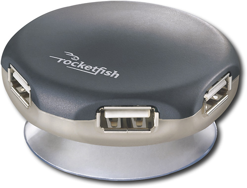 Best Buy: Rocketfish™ 4-Port USB 2.0 Hub RFNBSKHB