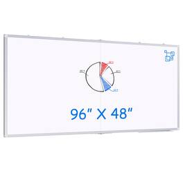 maxtek - Bulletin Boards 96 x 48 inches Whiteboards & Presentation Supplies Board Dry Erase Foldable Erase Board - White