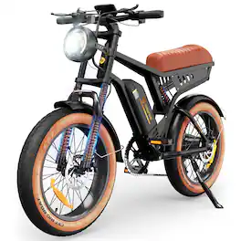 Isinwheel - isinwheel R6 Retro Electric Bike(500W Motor,20MPH Top Speed,45Miles Range) - Black