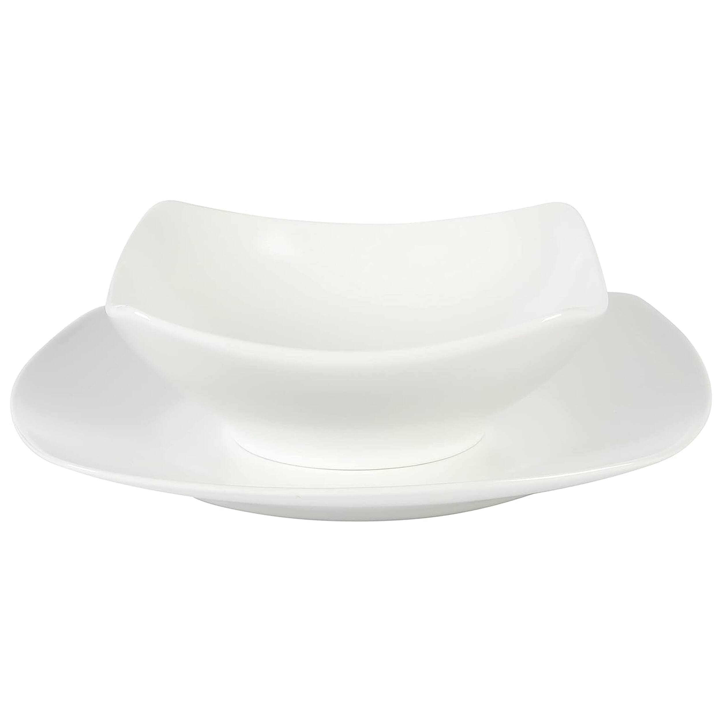 Alt View 1. Gibson - Gibson Home Zen Buffetware 8 Piece Fine Ceramic Dinnerware Set In Matte White - White.