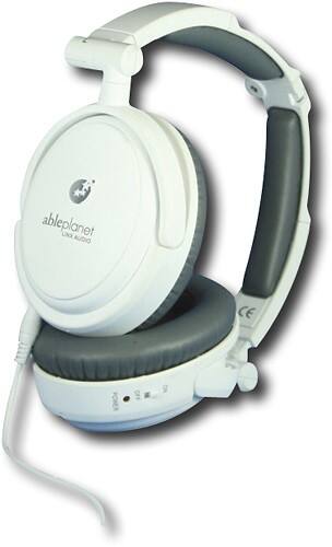 Angle Standard. Able Planet - True Fidelity Over-the-Ear Headphones - White.