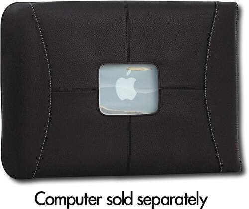 Front Standard. MacCase - Premium Leather Laptop Sleeve - Chocolate.