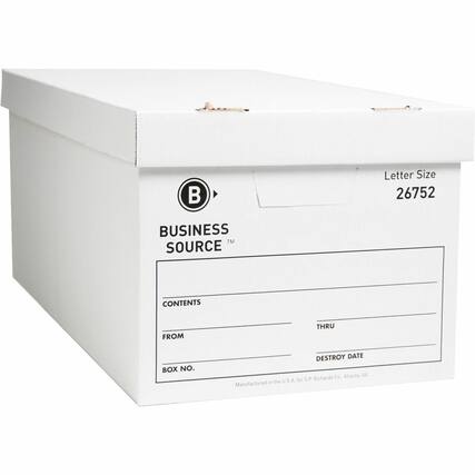 Letter Size 26752
BUSINESS SOURCE™
CONTENTS
FROM
THRU
BOX NO.
DESTROY DATE
Manufactured in the U.S.A. for S.P. Richards Co. Atlanta, GA