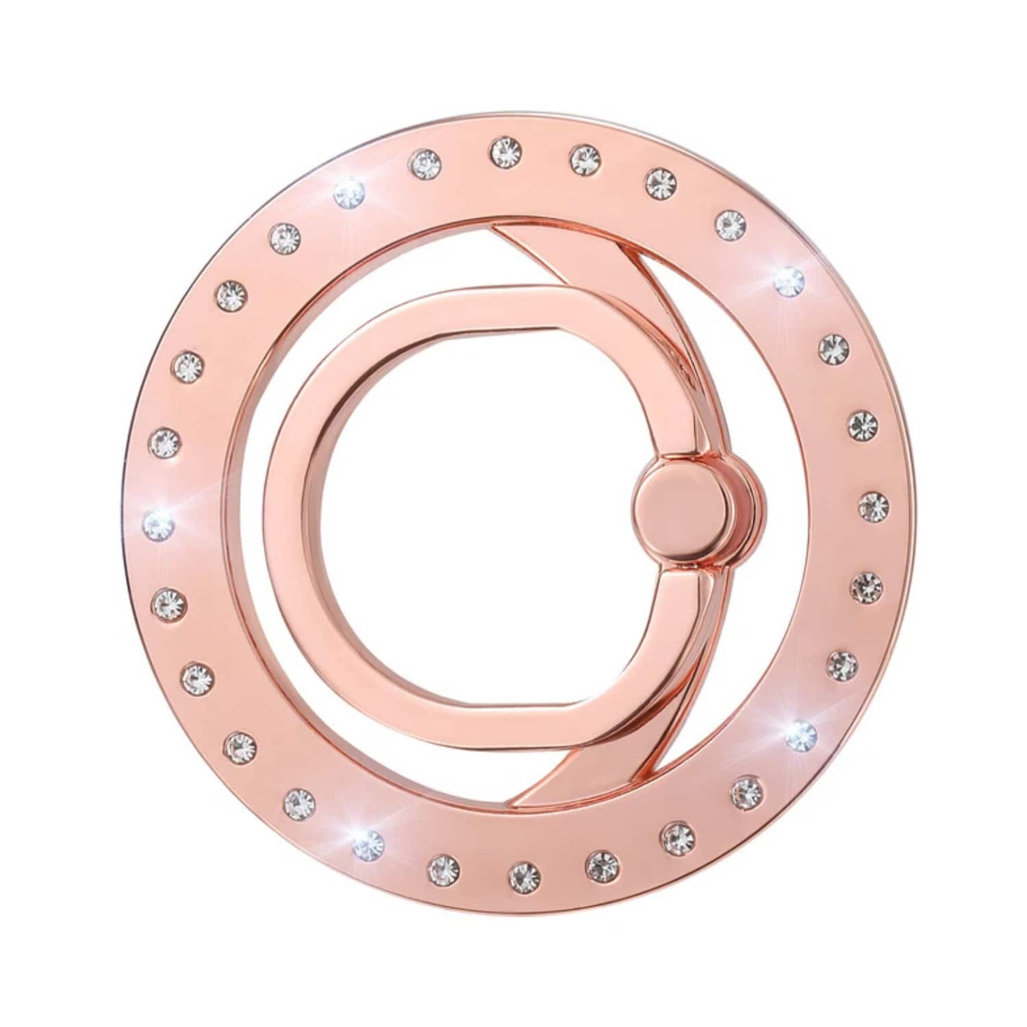 Stock Preferred - Magnetic Ring Holder Phone Grip for iPhone 15/14/13/12 Series - Diamond Pink