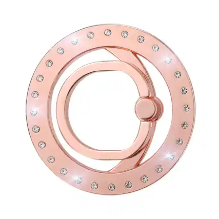 Front. Stock Preferred - Magnetic Ring Holder Phone Grip for iPhone 15/14/13/12 Series - Diamond Pink - Diamond Pink.