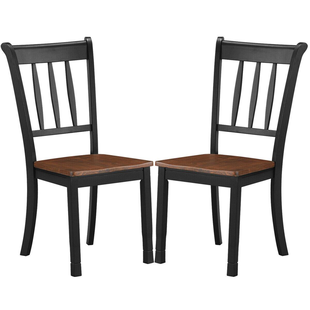 Alt View 3. Gymax - Gymax 4PCS Wooden Dining Side Chair High Back Armless Home Furniture Black - Black.