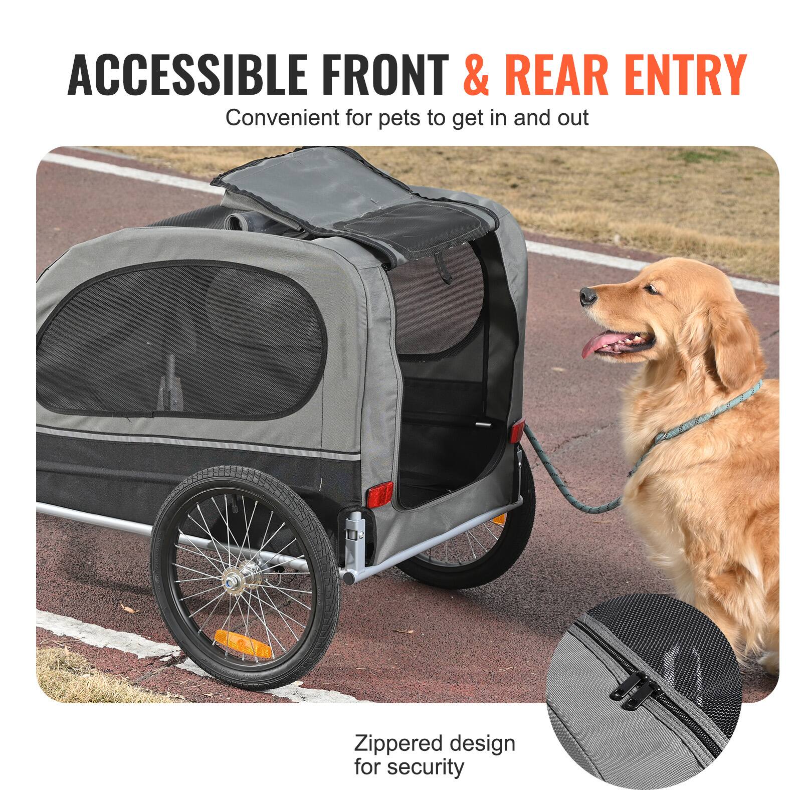 ACCESSIBLE FRONT & REAR ENTRY  
Convenient for pets to get in and out  

Zippered design for security