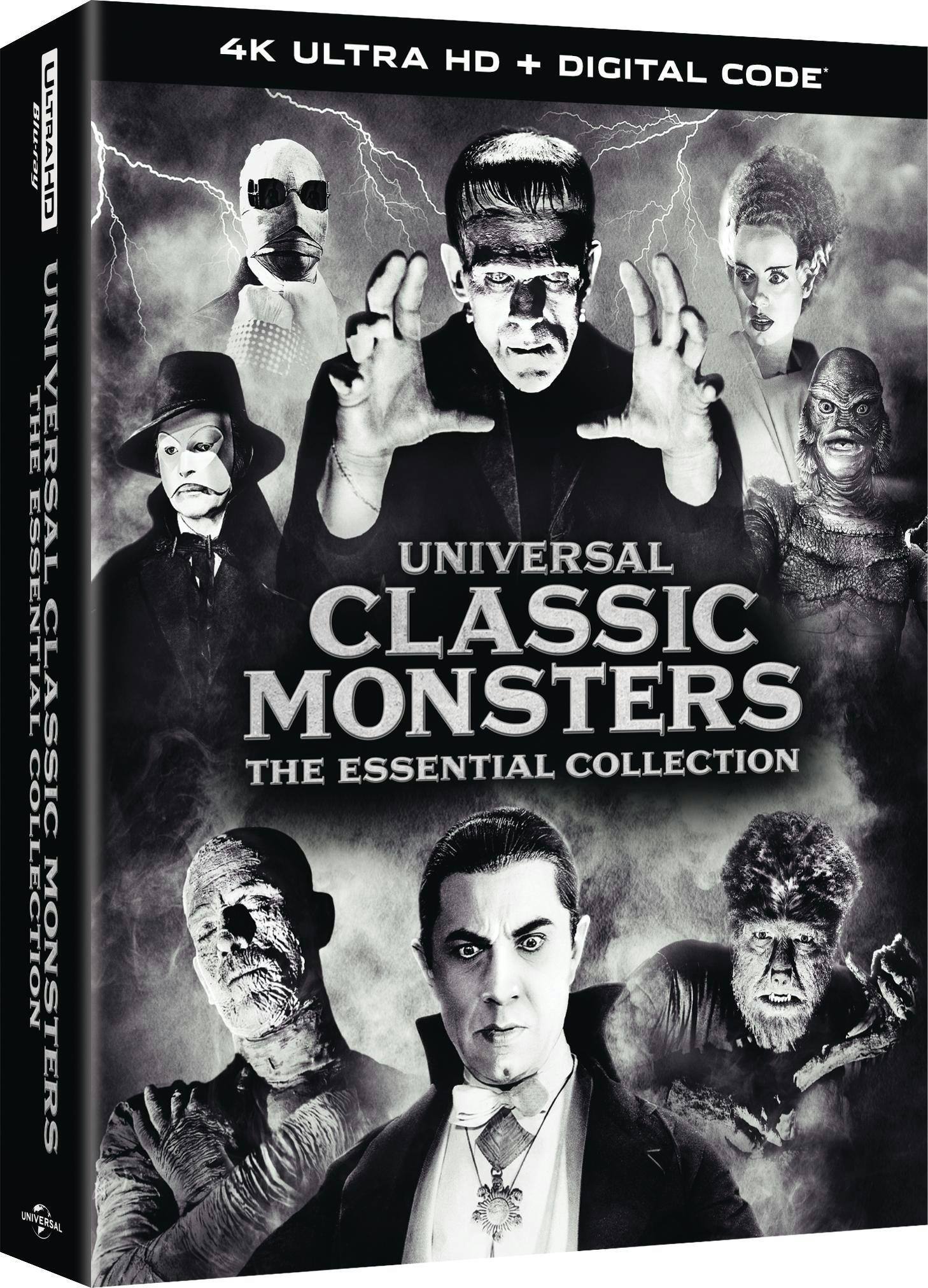 Angle. Universal Classic Monsters: The Essential Collection   - 4K Blu-Ray.