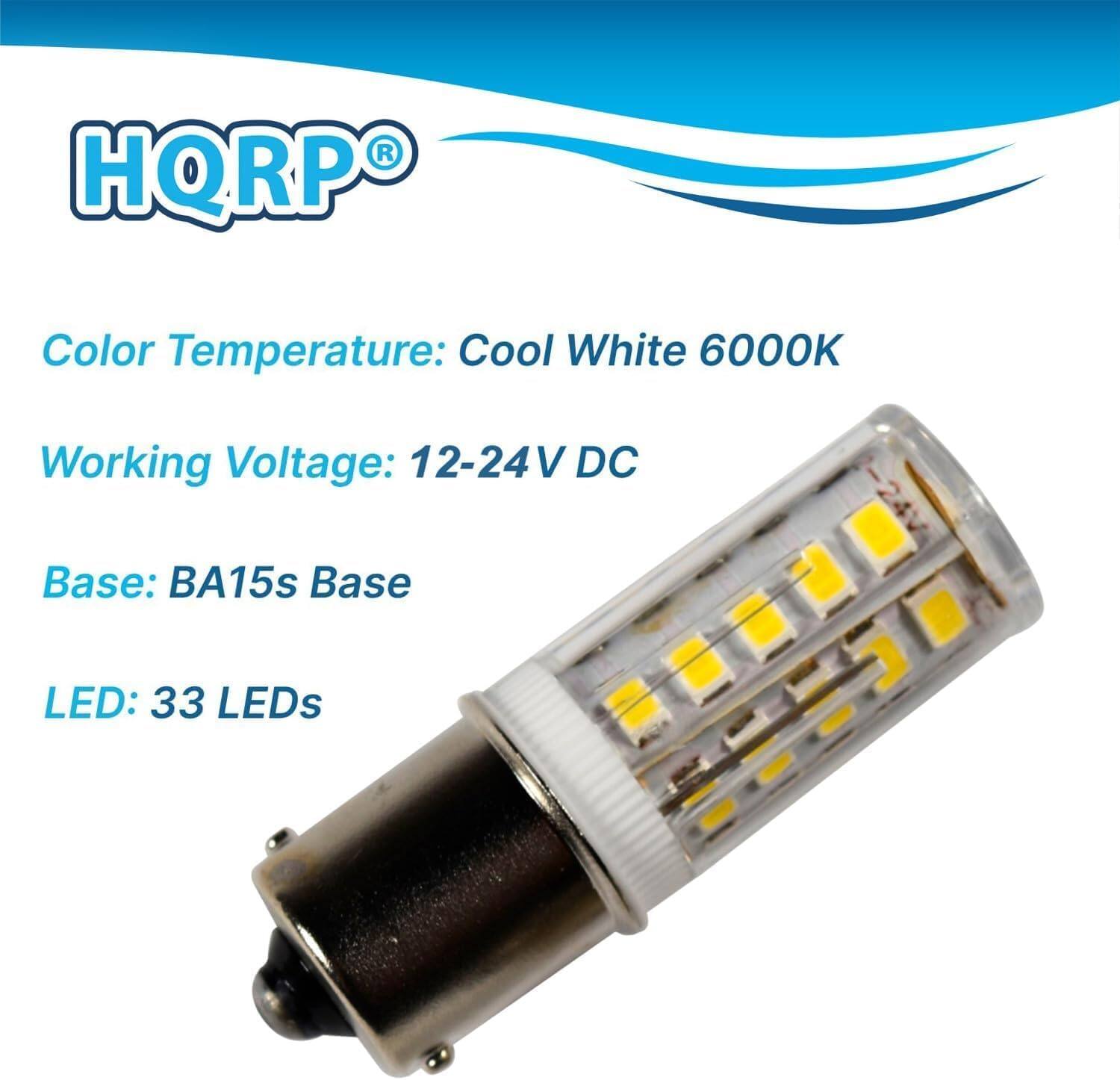 HQRP  
Color Temperature: Cool White 6000K  
Working Voltage: 12-24V DC  
Base: BA15s Base  
LED: 33 LEDs
