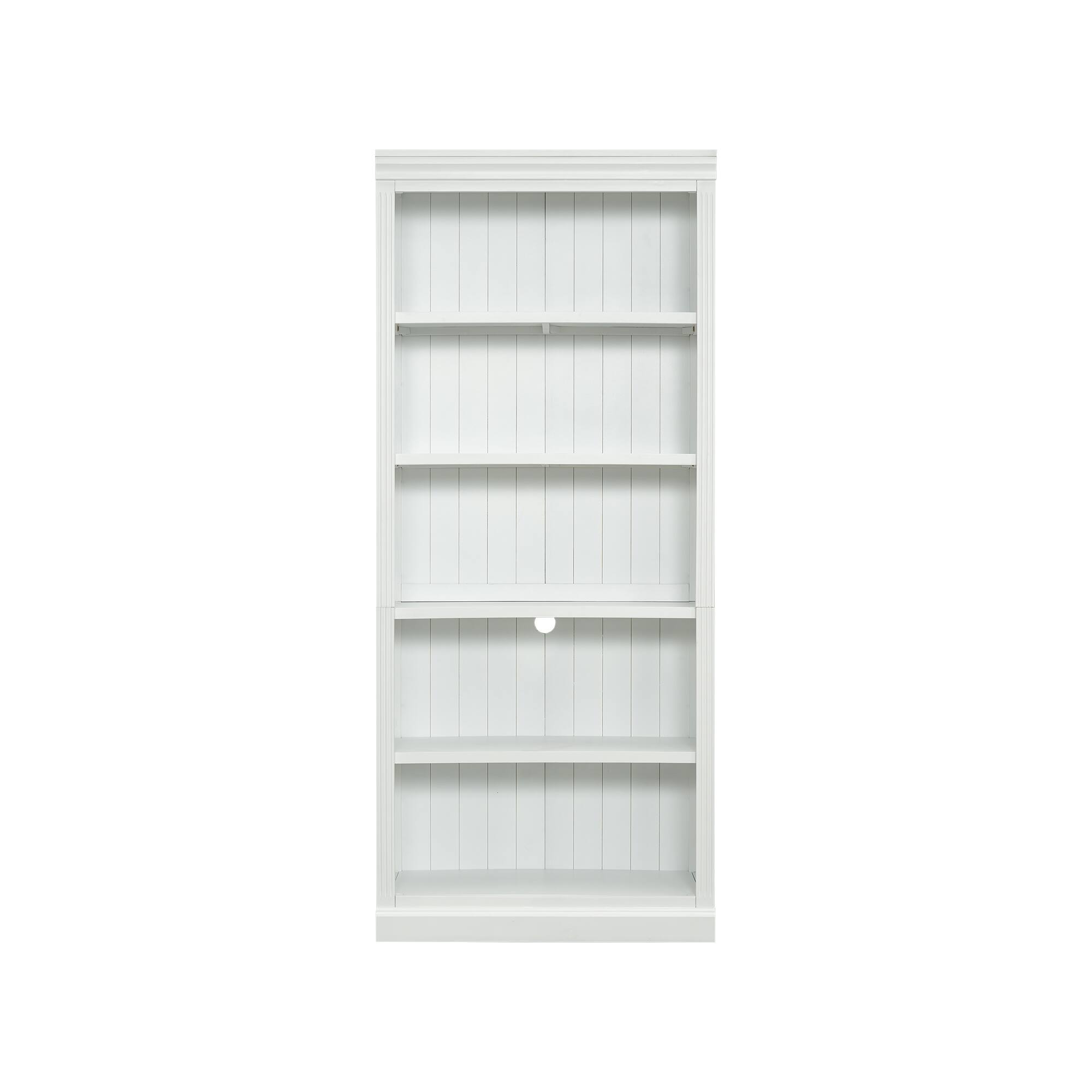 Alt View 6. APRILSOUL - 83 Tall Wood Bookcase 5 Tier Adjustable Shelves White Living Room Home Office - White.