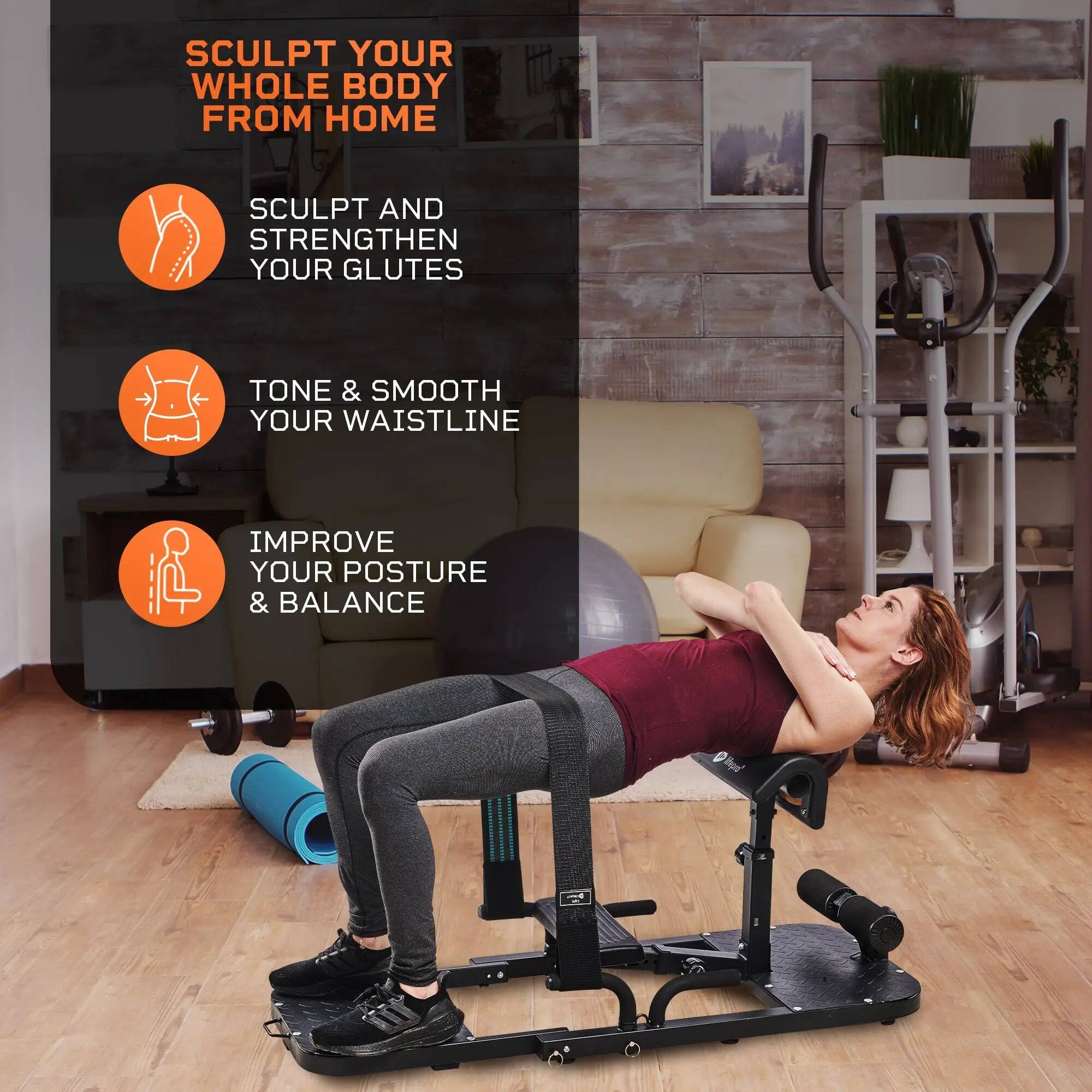 SCULPT YOUR WHOLE BODY FROM HOME

- SCULPT AND STRENGTHEN YOUR GLUTES
- TONE & SMOOTH YOUR WAISTLINE
- IMPROVE YOUR POSTURE & BALANCE