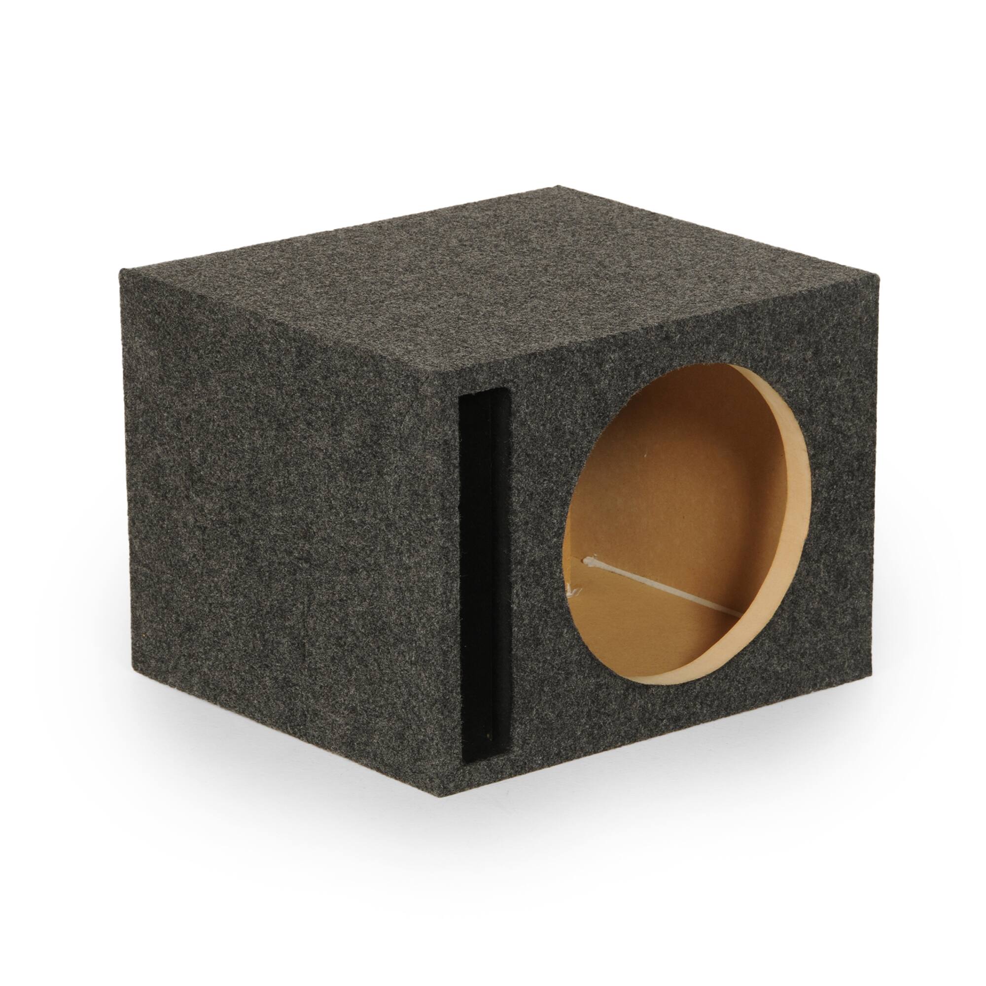 Alt View 1. QPower - QPower QBASS Dual Vented 12 In Single Subwoofer Enclosure Box, Charcoal (2 Pack).