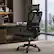 Alt View 7. ACGAM - CG-5455M Ergonomic Office Chair, High Back Breathable Mesh Chair w/ Adjustable Lumbar Support, Headrest & Armrests,Tilt - Black.