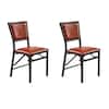 Front. Vecelo - 6-Pack PU Leather Folding Chairs - Dining Chair,300lb Capacity, Padded Seat, Space Saving Foldable Design - Brown 2 Pack.