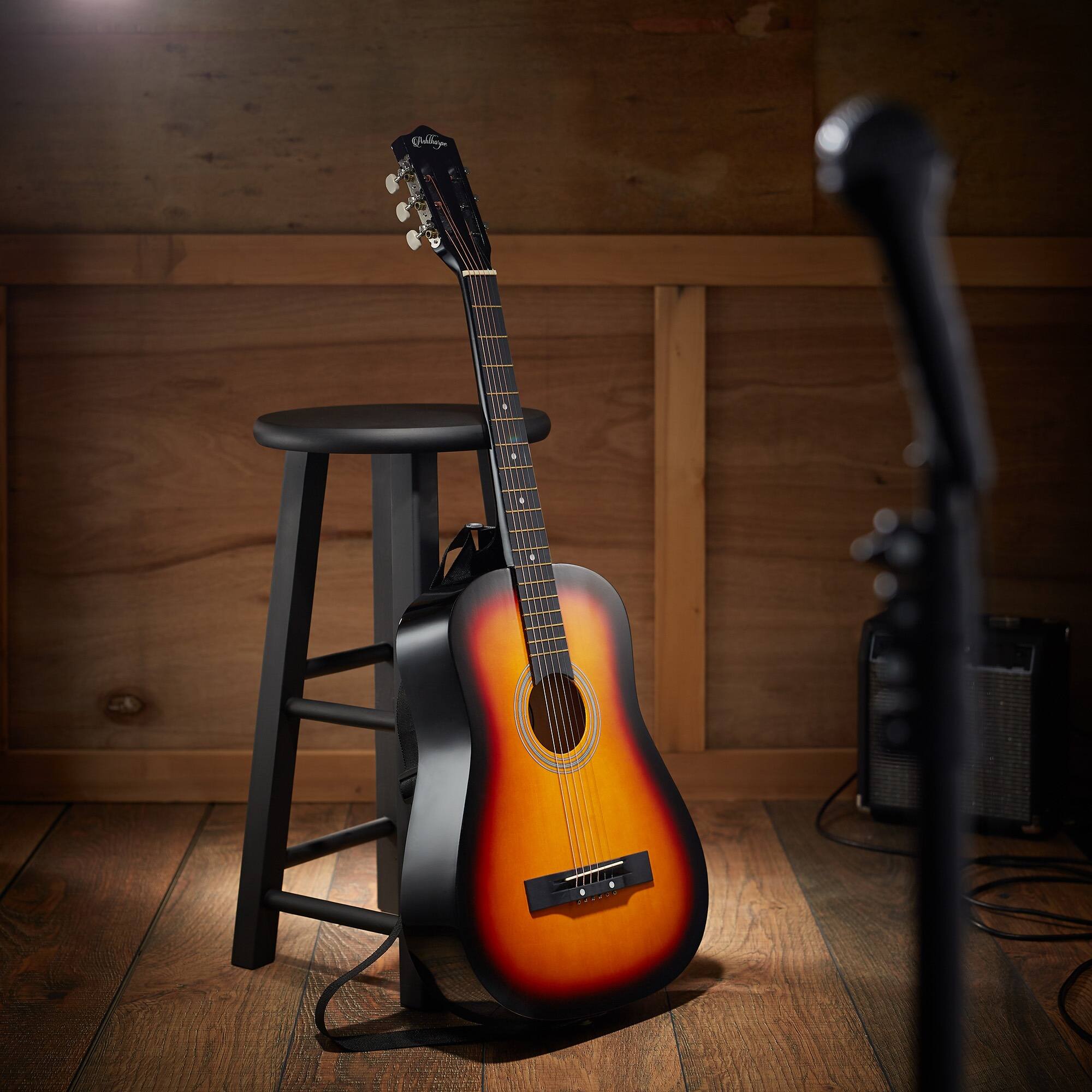 Alt View 1. Stock Preferred - 38 Inch Beginner Acoustic Guitar Package with Starter Bundle Kit and Accessories - Sunburst - Sunburst.