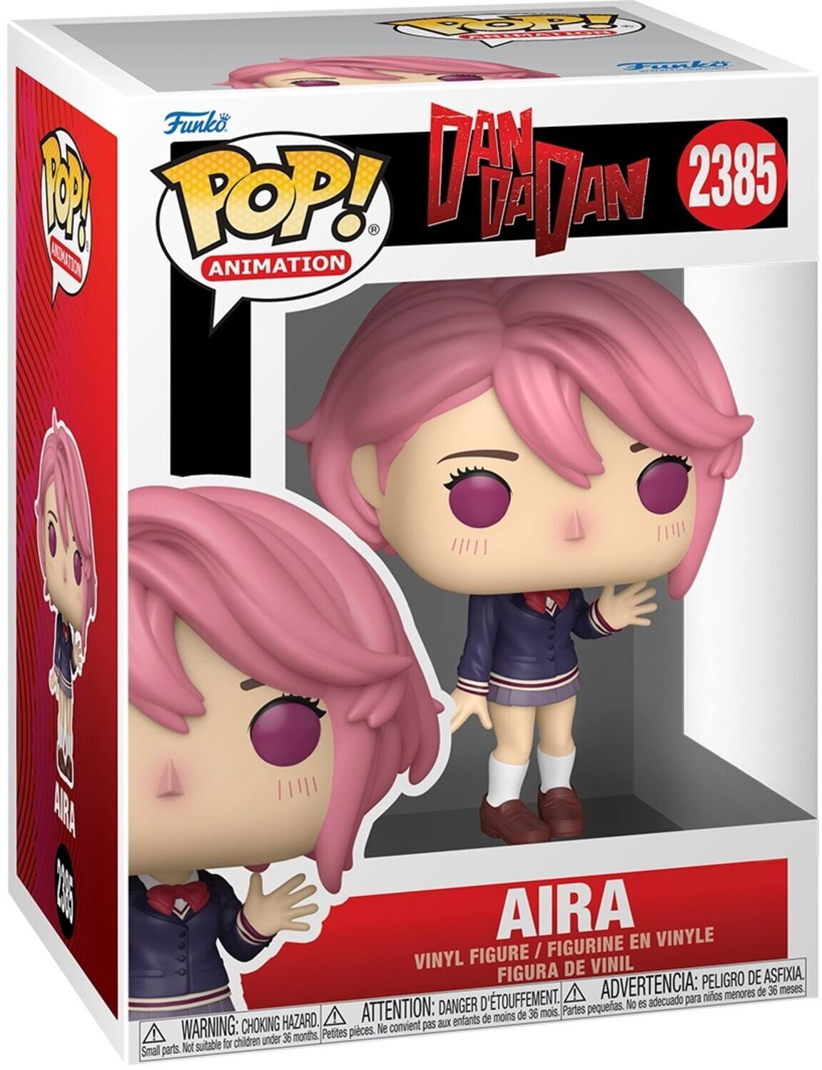 you's Funko POP! Dan Dan 2385 Animation  
AIRA 2016  
AIRA EN VINYLE FIGURE / FIGURINE VINYL DE VINIL FIGURA  
PELIGRO DE ASFIXIA. D'TOUFFEMENT, ADVERTENCIA: adecuado para niños menores de 36 meses.  
DANGER petites. No es HAZARD. ATTENTION: aux enfants de moins de 36 mois.  
WARNING: CHOKING Petites pices. convient pas children under 36 months. Not suitable for Small parts.