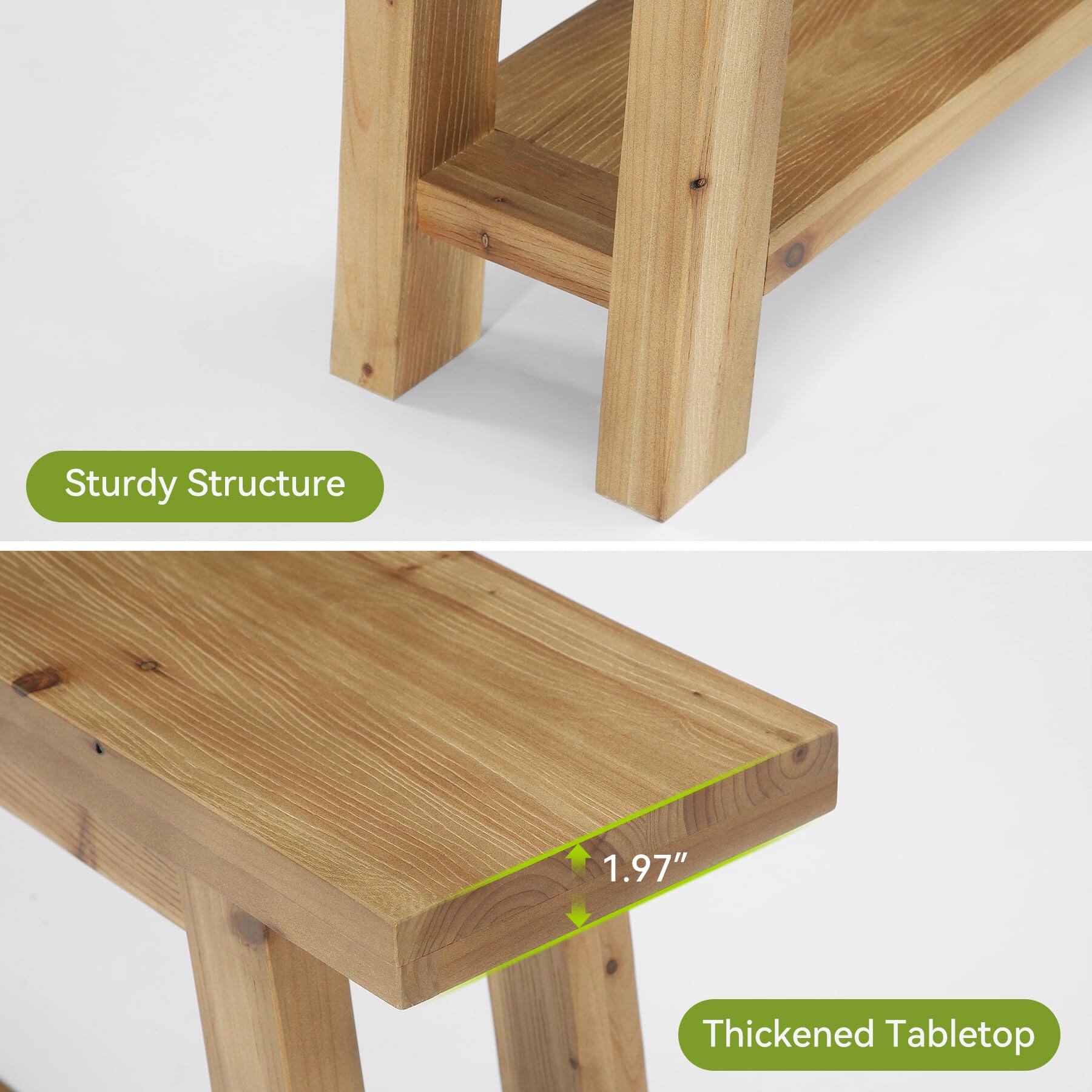 Sturdy Structure

1.97"

Thickened Tabletop