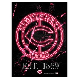 Fan Creations - Cincinnati Reds 12'' x 16'' Framed Circle Logo Print - Black