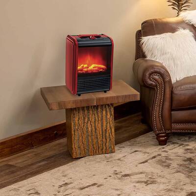 Optimus Electric Flame Effect Mini Fireplace Heater Red 310109614M
