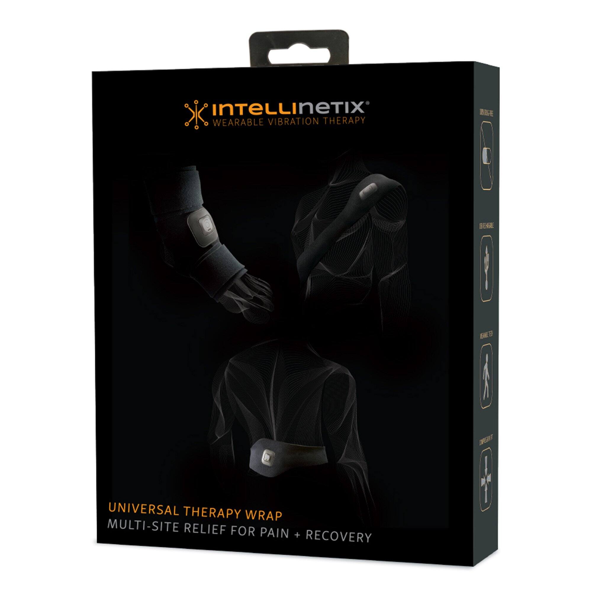 Angle Zoom. BROWNMED - Vibration Therapy Wrap Intellinetix® Universal Lumbar / Arm / Knee / Calf / Foot, One Size Fits Most - Black.