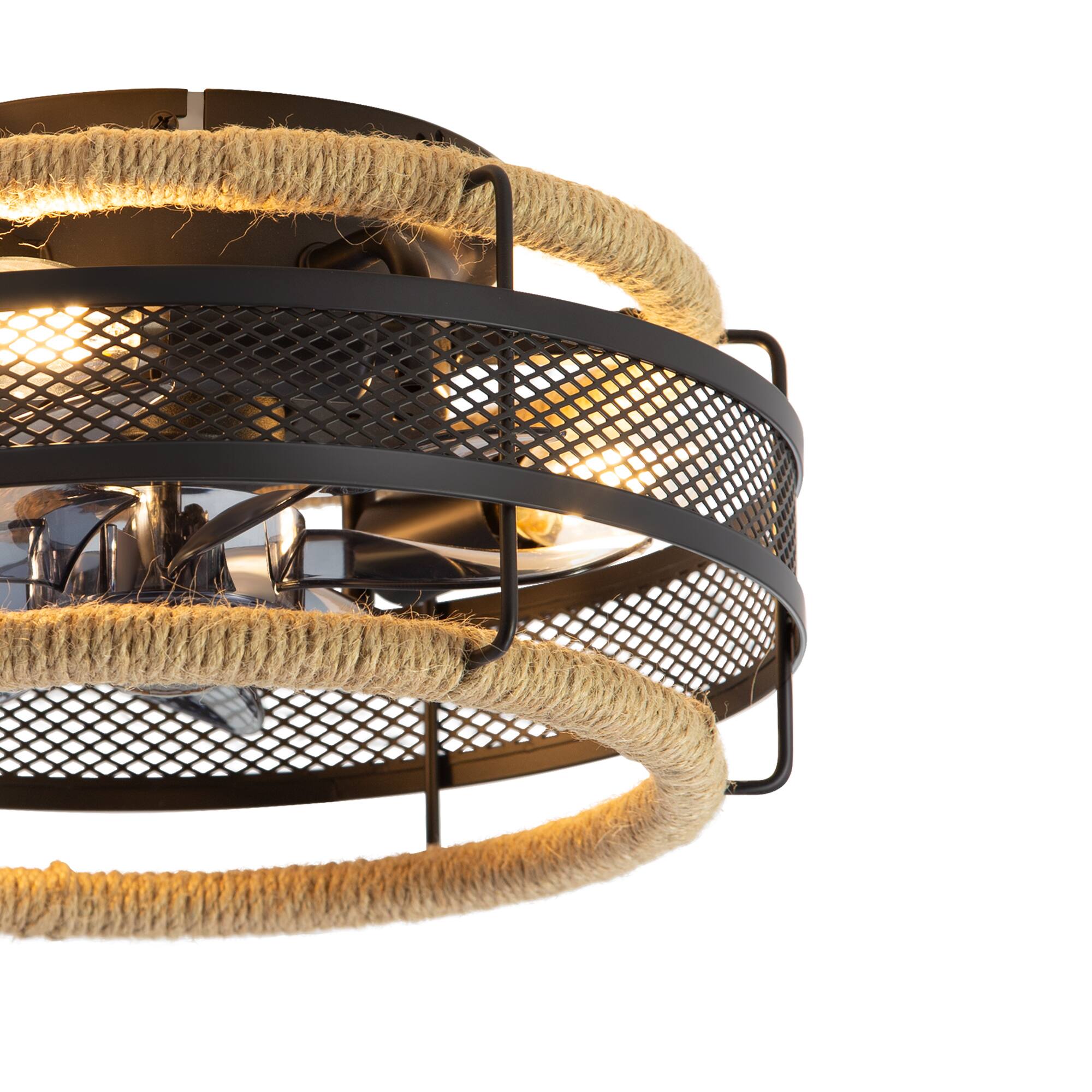 Breezary 12.5 Inch Indoor Enclosed Caged Ceiling Fan with 7 ABS