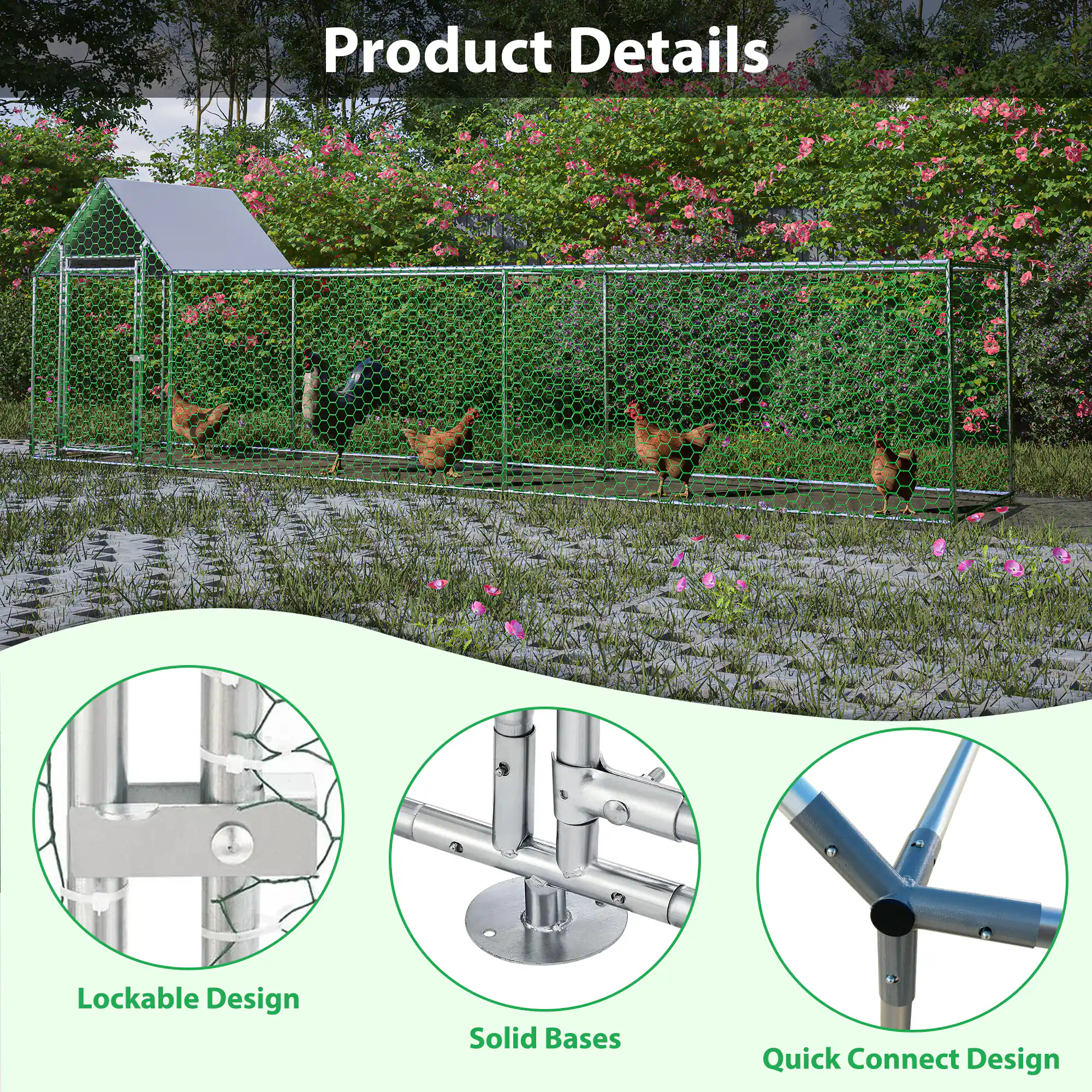 Product Details

- Lockable Design
- Solid Bases
- Quick Connect Design