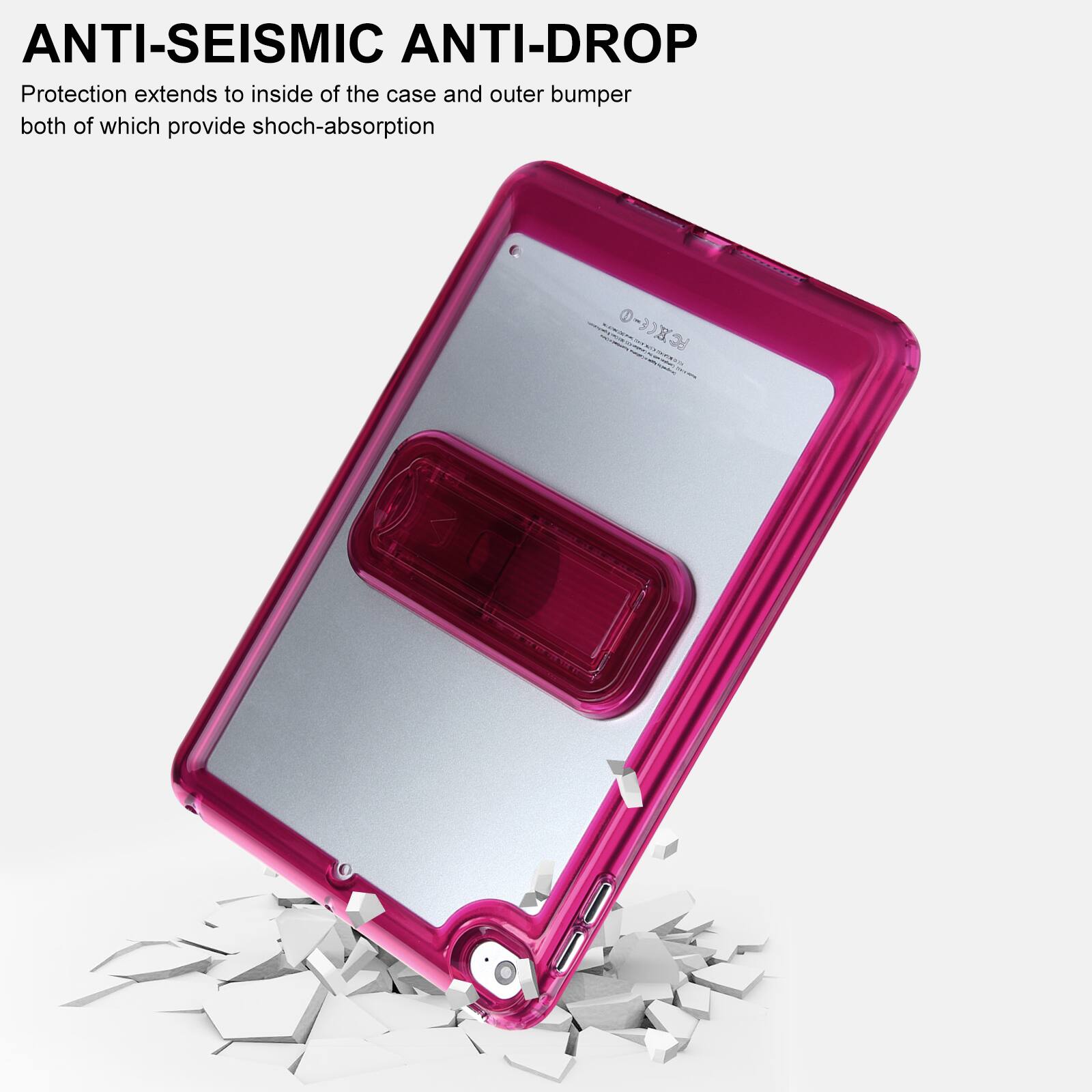 ANTI-SEISMIC ANTI-DROP  
Protection extends to inside of the case and outer bumper both of which provide shock-absorption