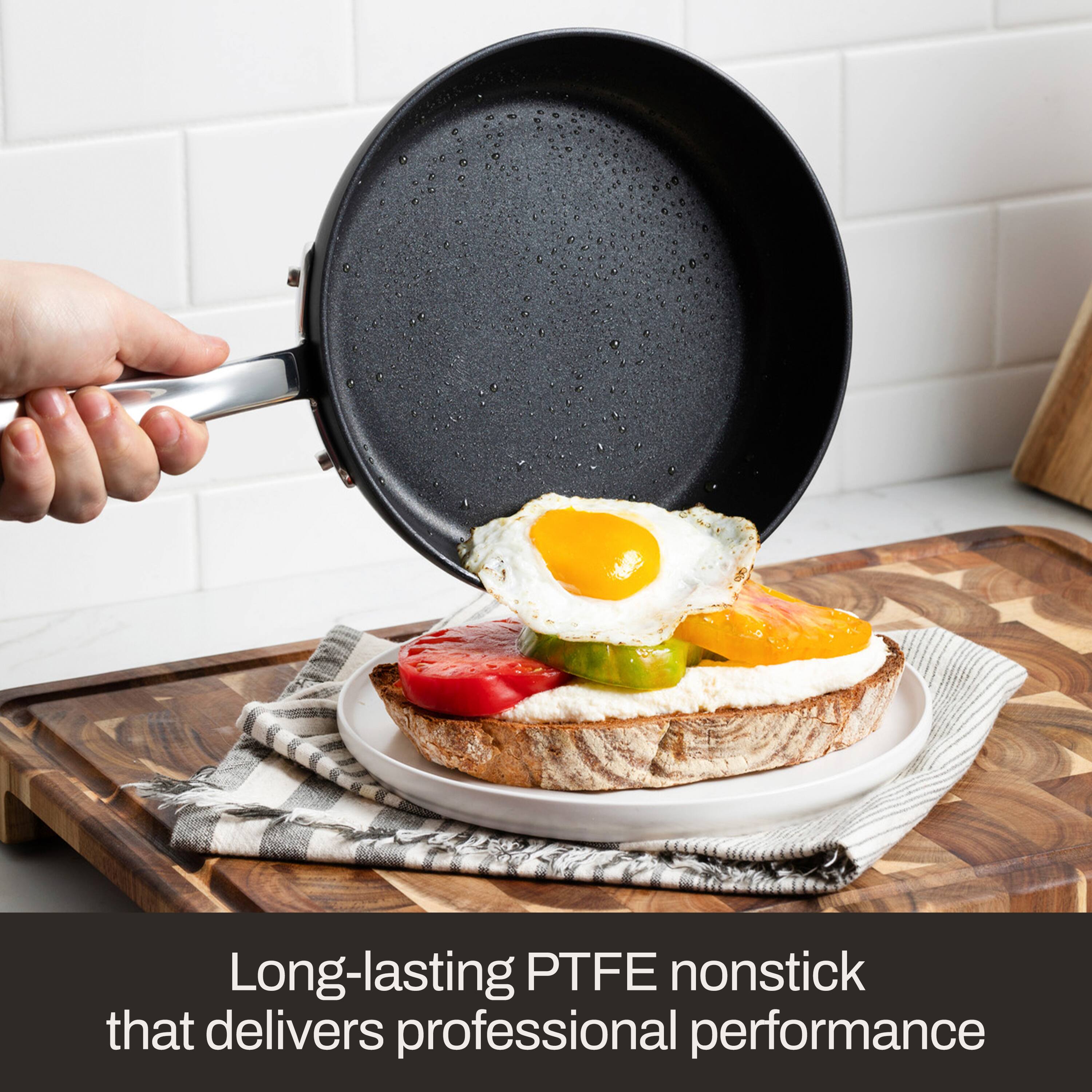 Long-lasting PTFE nonstick that delivers professional performance