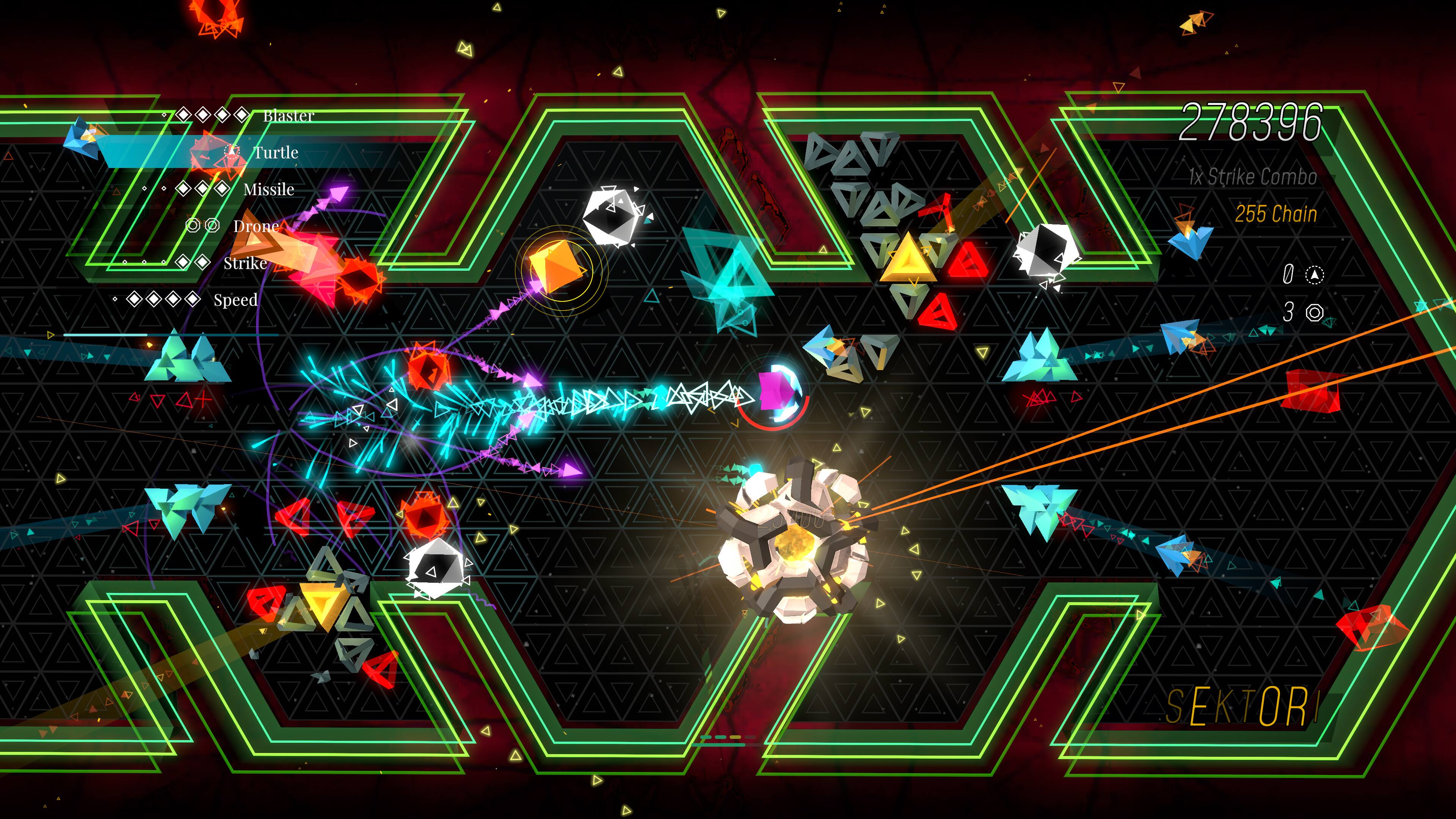 Blaster Turtle Missile Drone Strike Speed  
DAV V VAY A V  
278396  
1x Strike Combo  
255 Chain  
O 3  
A VAA 2  
SEKTOR